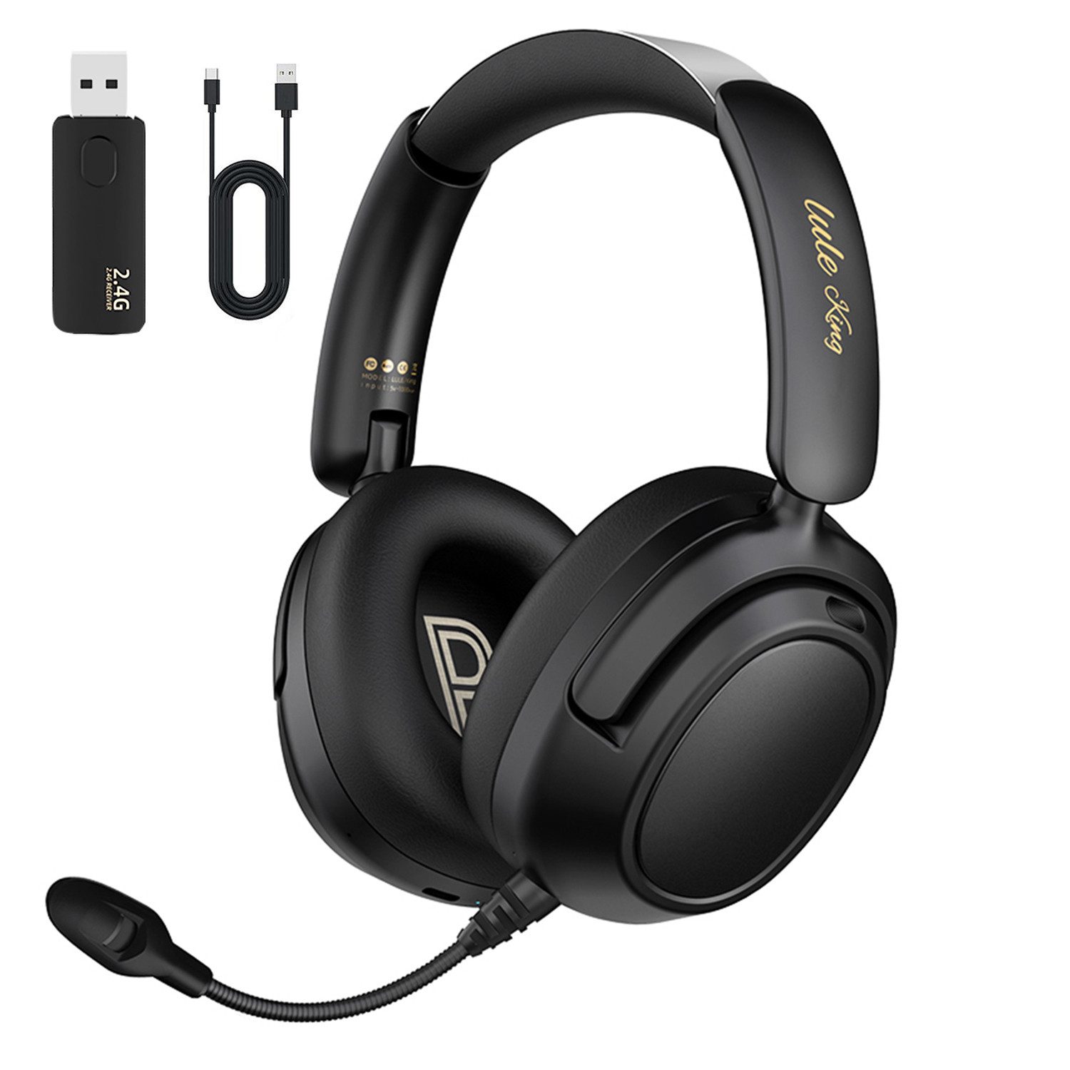 ibettertec Bluetooth-Kopfhörer,Gaming-Headset,kabelloses Kopfbügel-Kopfhörer Over-Ear-Kopfhörer (Noise-Cancelling-Bluetooth-Kopfhörer,Hi-Res Audio, 120h Akku, Geräuschreduzierung mit 45db Intensität,kabellose Kopfhörer Multi-Modus Geräuschunterdrückung, Weiche Ohrpolster, Ideal für Homeoffice, Reisen)