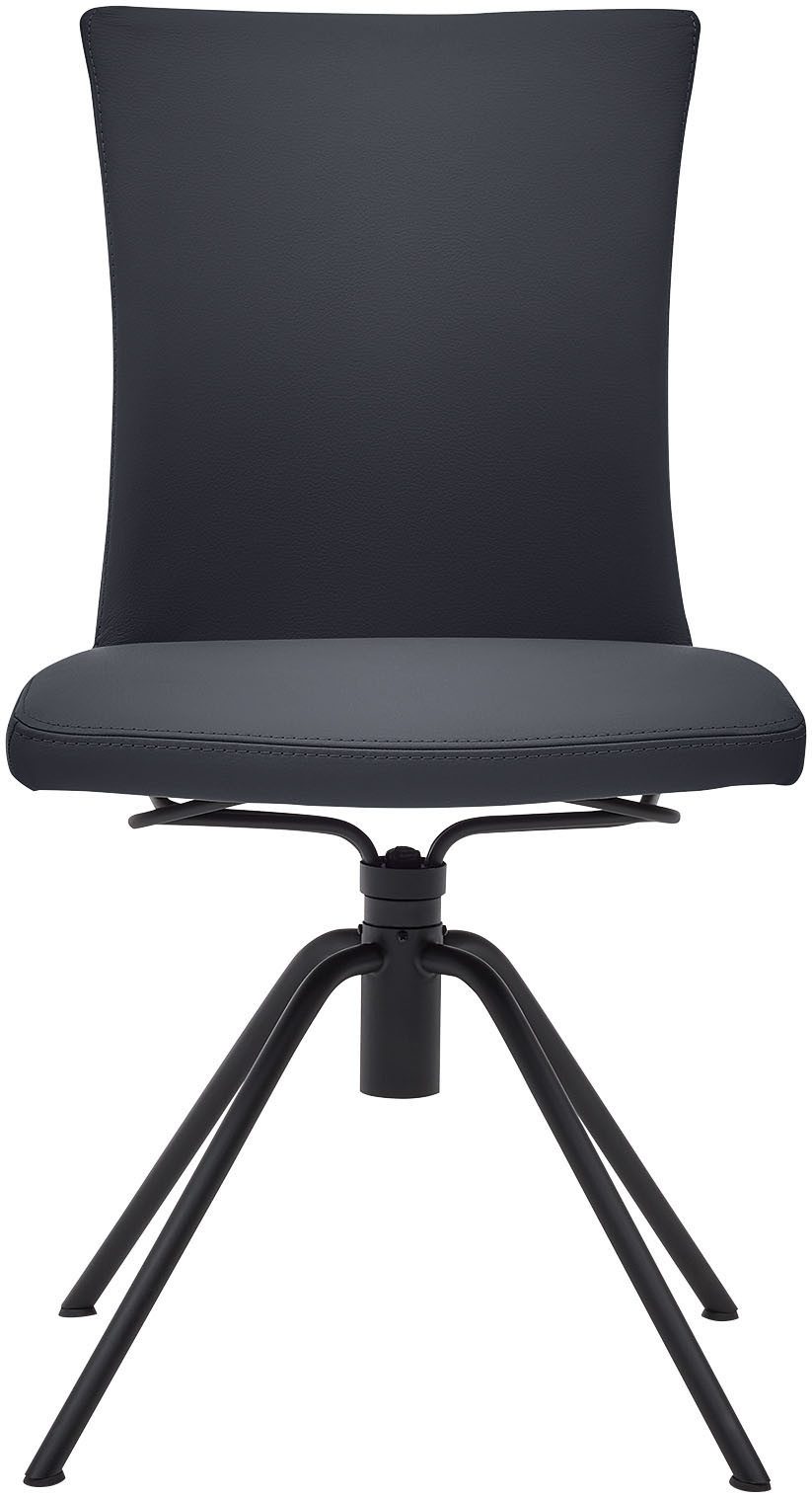 Musterring Polsterstuhl Helmond 6700 (Packung, 1 St), Drehgestell in schwarz inkl. Rückholfunktion, ohne Armlehne