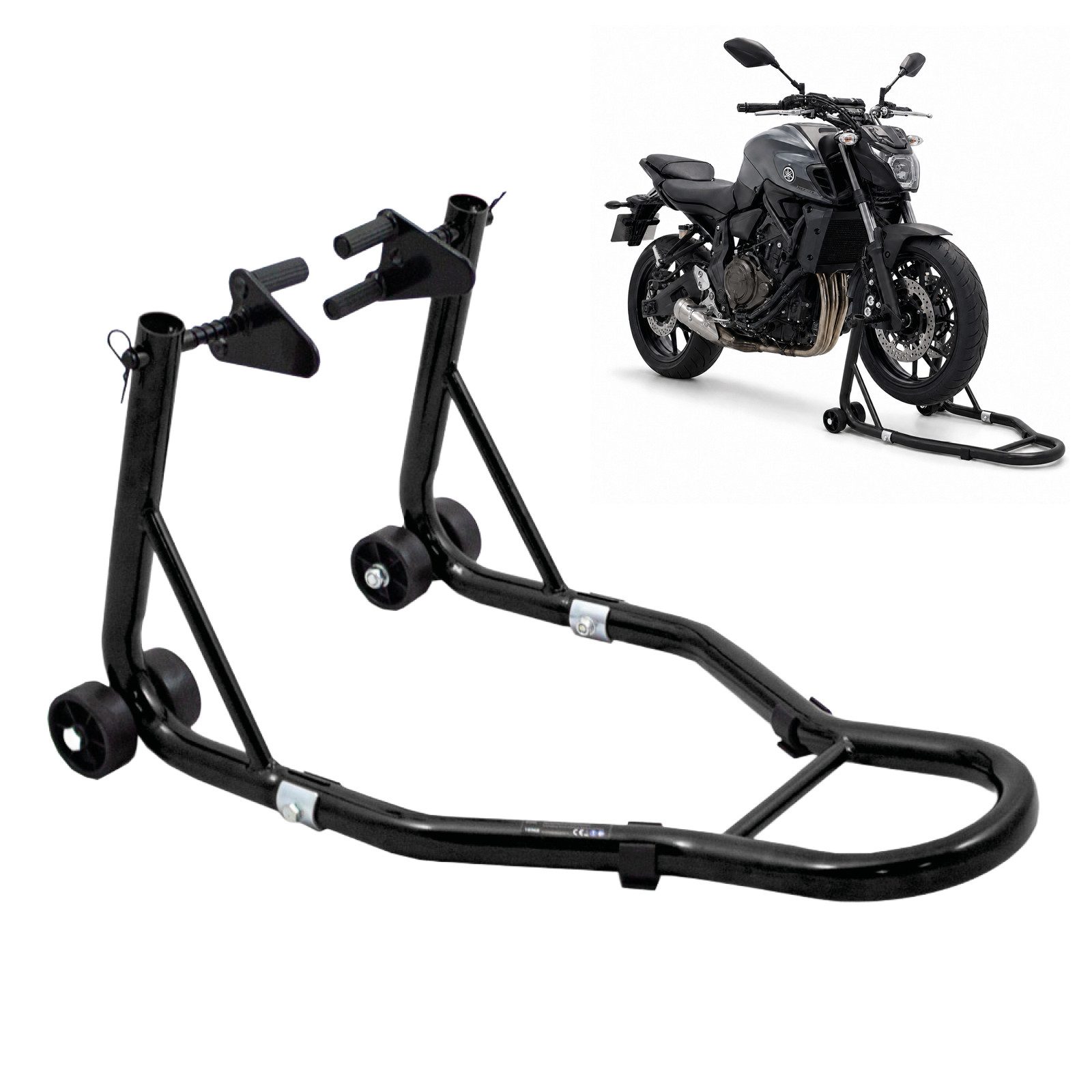 Bituxx Motorradheber Motorrad Montageständer Vorn Schwarz, MS-18970