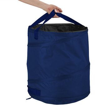 relaxdays Gartensack 3er Set Pop Up Laubsack 85 L blau