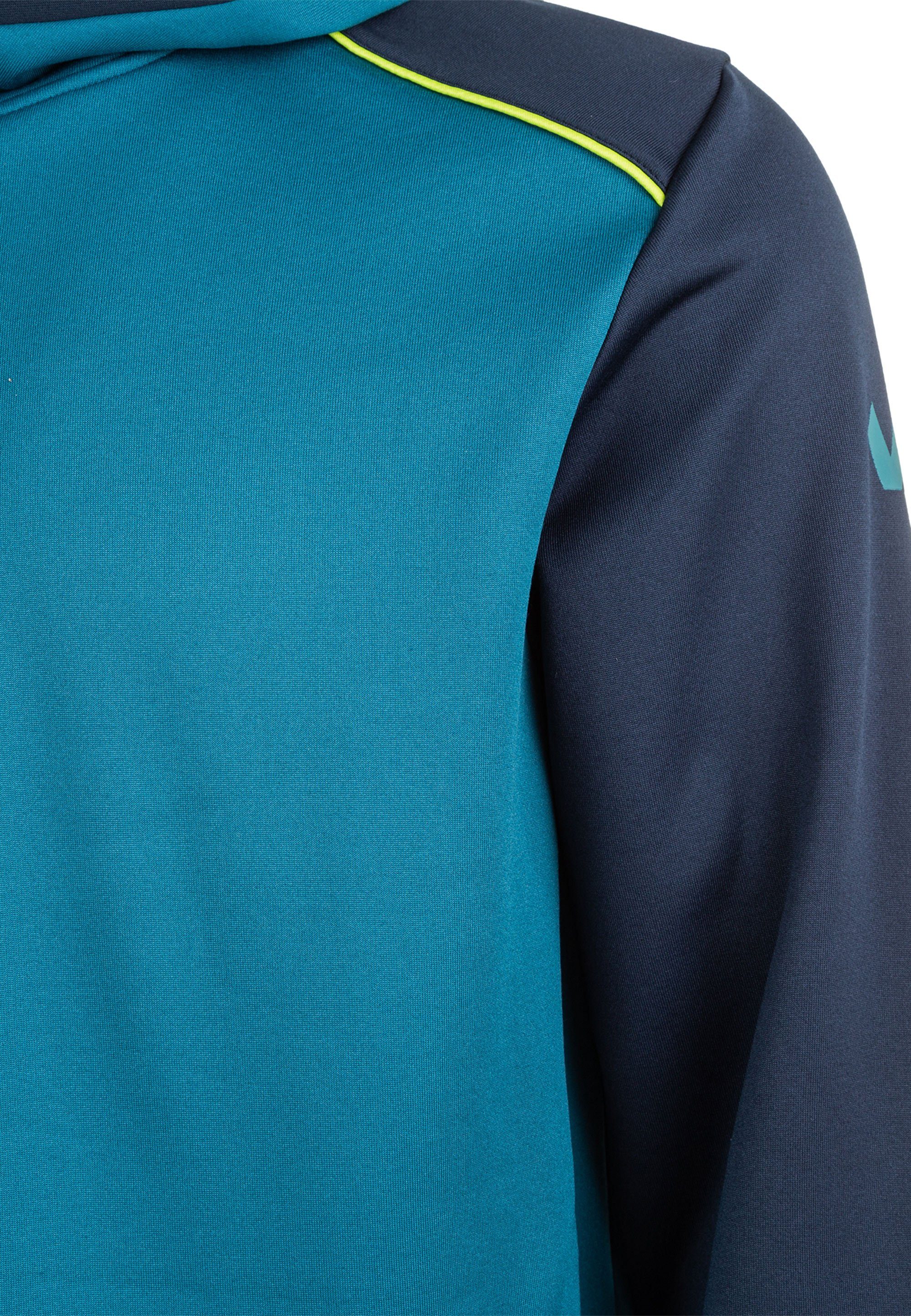 M Powerstretch Kapuzensweatshirt aus CASTER atmungsaktivem Funktionsstretch Hoodie WHISTLER blau-dunkelblau