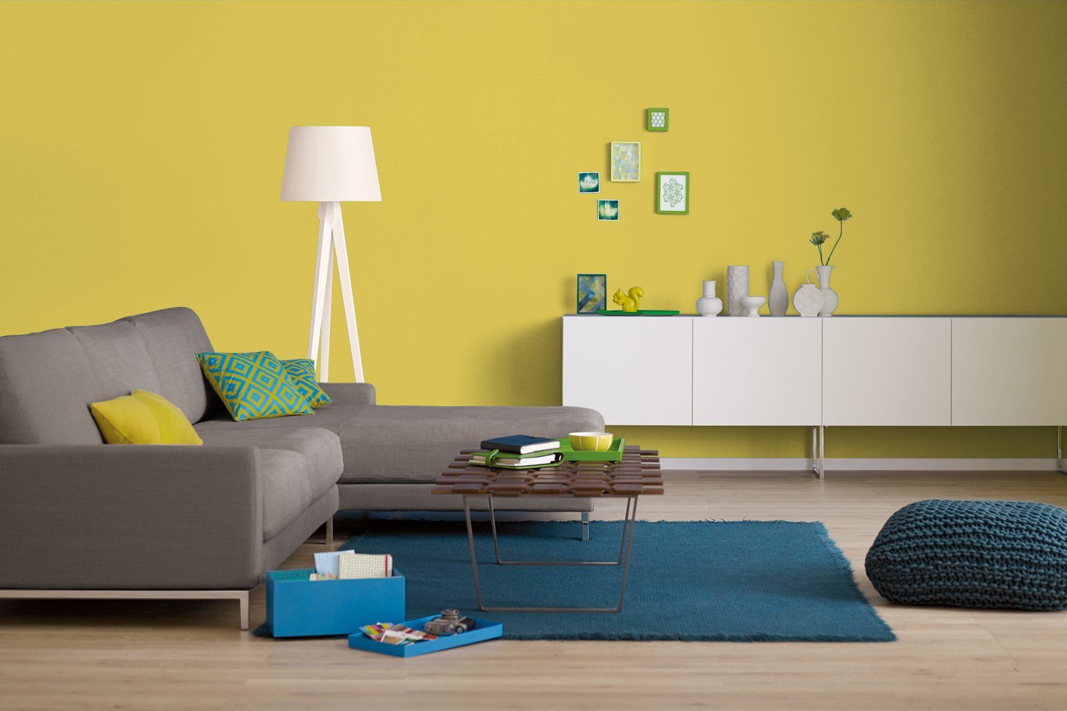 Alpina Wand- Deckenfarbe matt, Sommerzeit, und Gelb, Liter Farbrezepte 2,5 Sattes