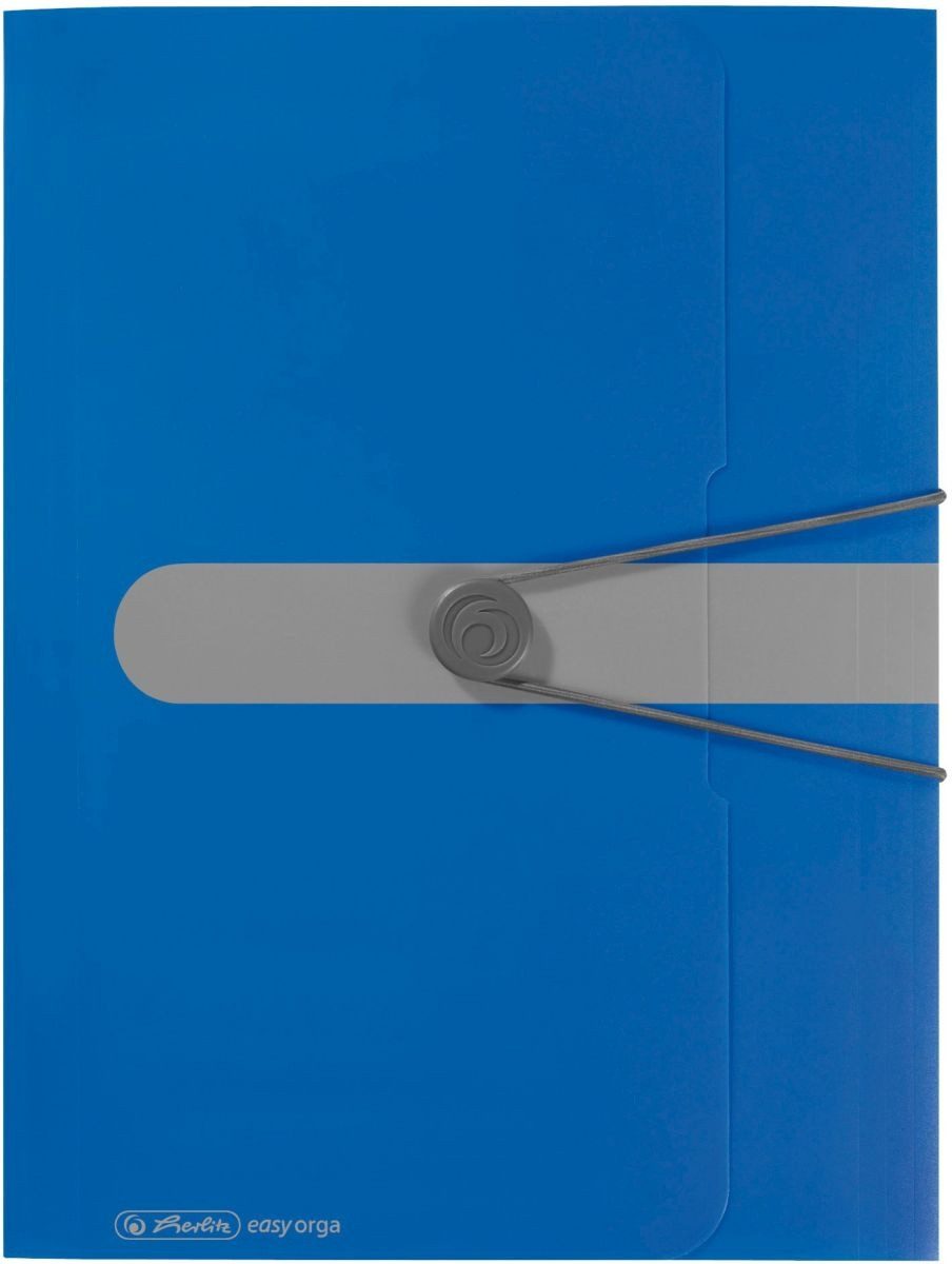 Fächermappe Gummizugmappe PP A4 blau opak to go (3 Stück)