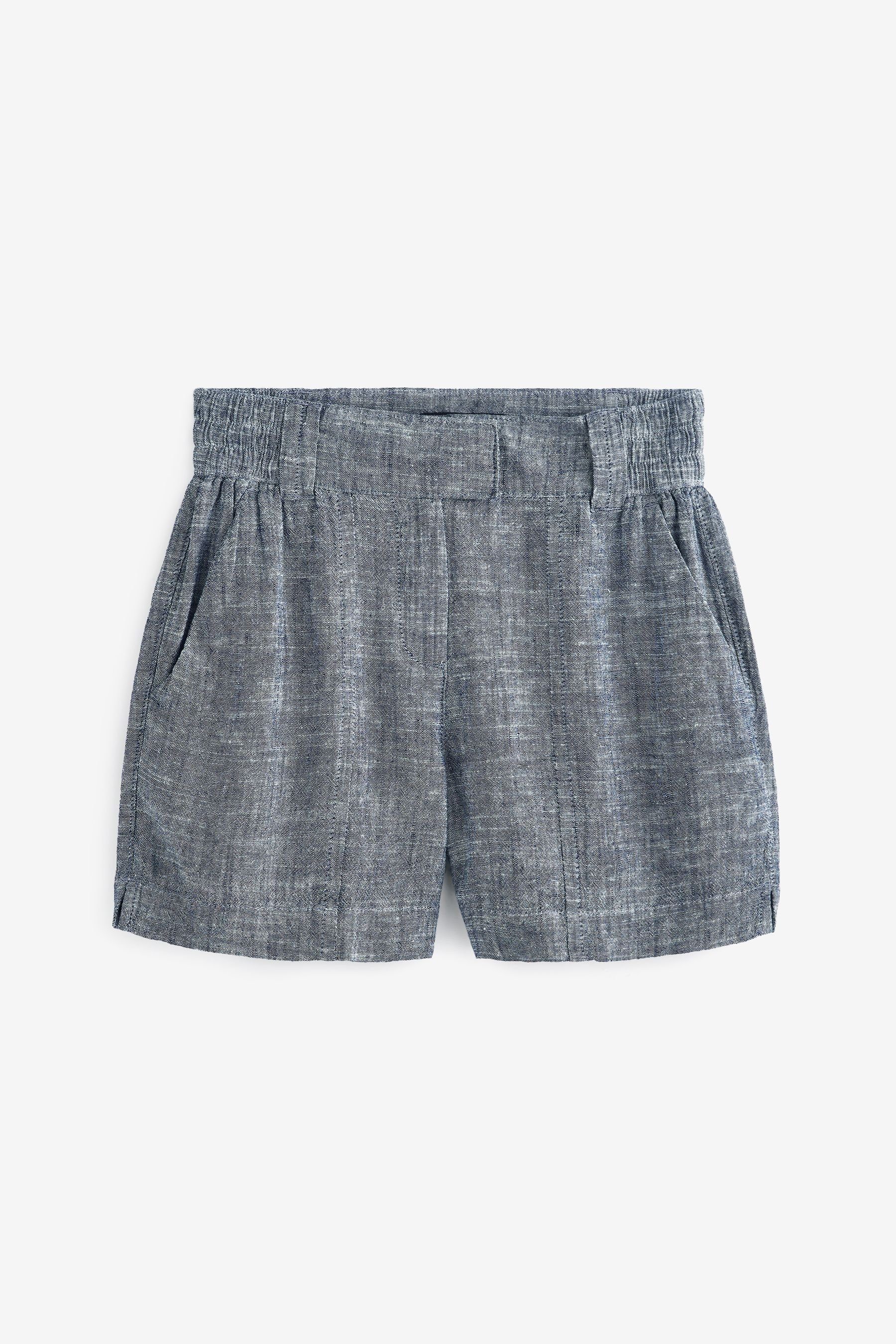 Next Shorts Shorts für Jungen aus Leinengemisch (1-tlg) Blue Chambray