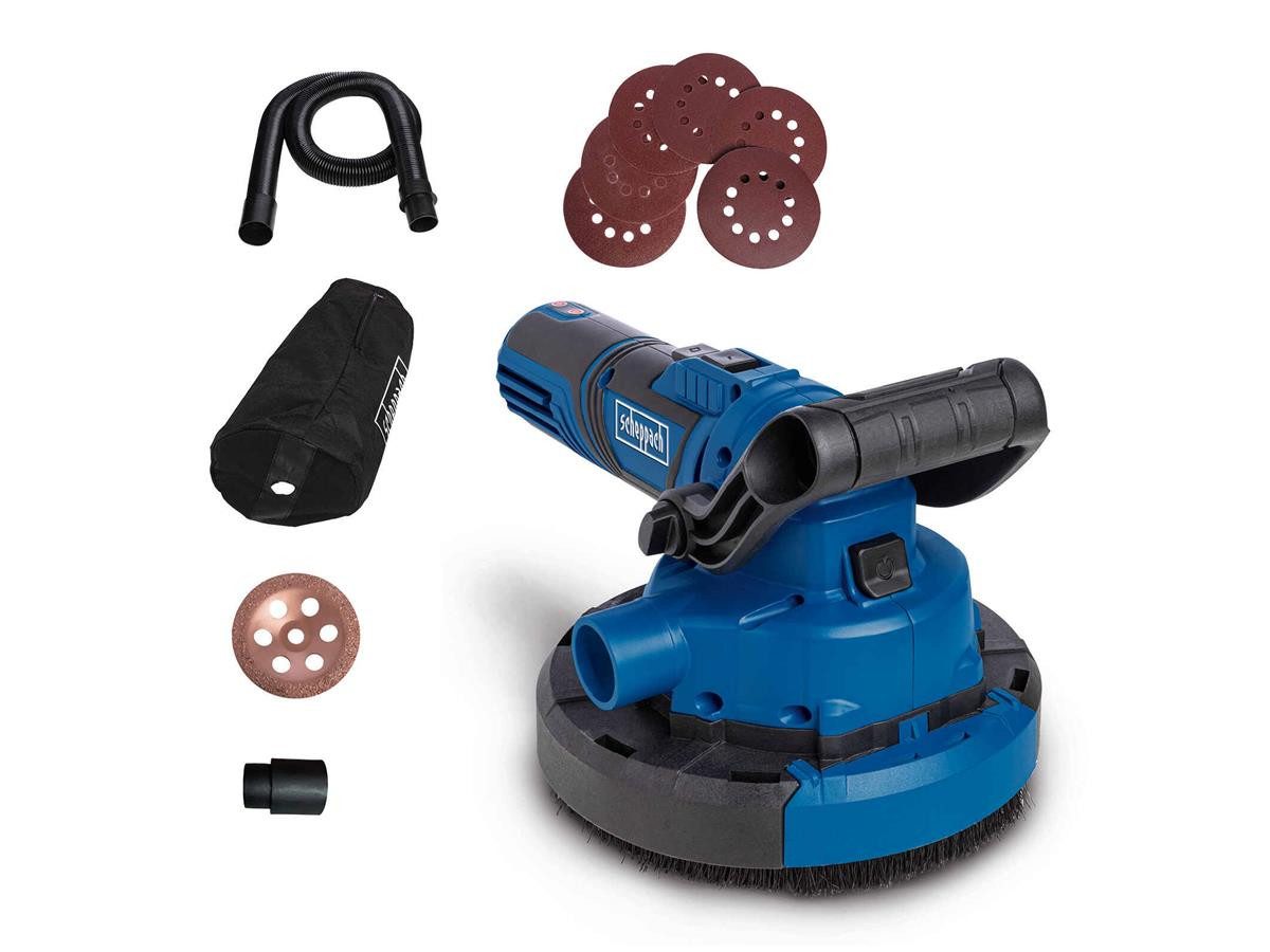 Scheppach Trockenbauschleifer BFR1200, max. 1900 U/min, (Set, 12 tlg), 3-IN-1 Wand-, Boden- und Deckenbearbeitungssystem