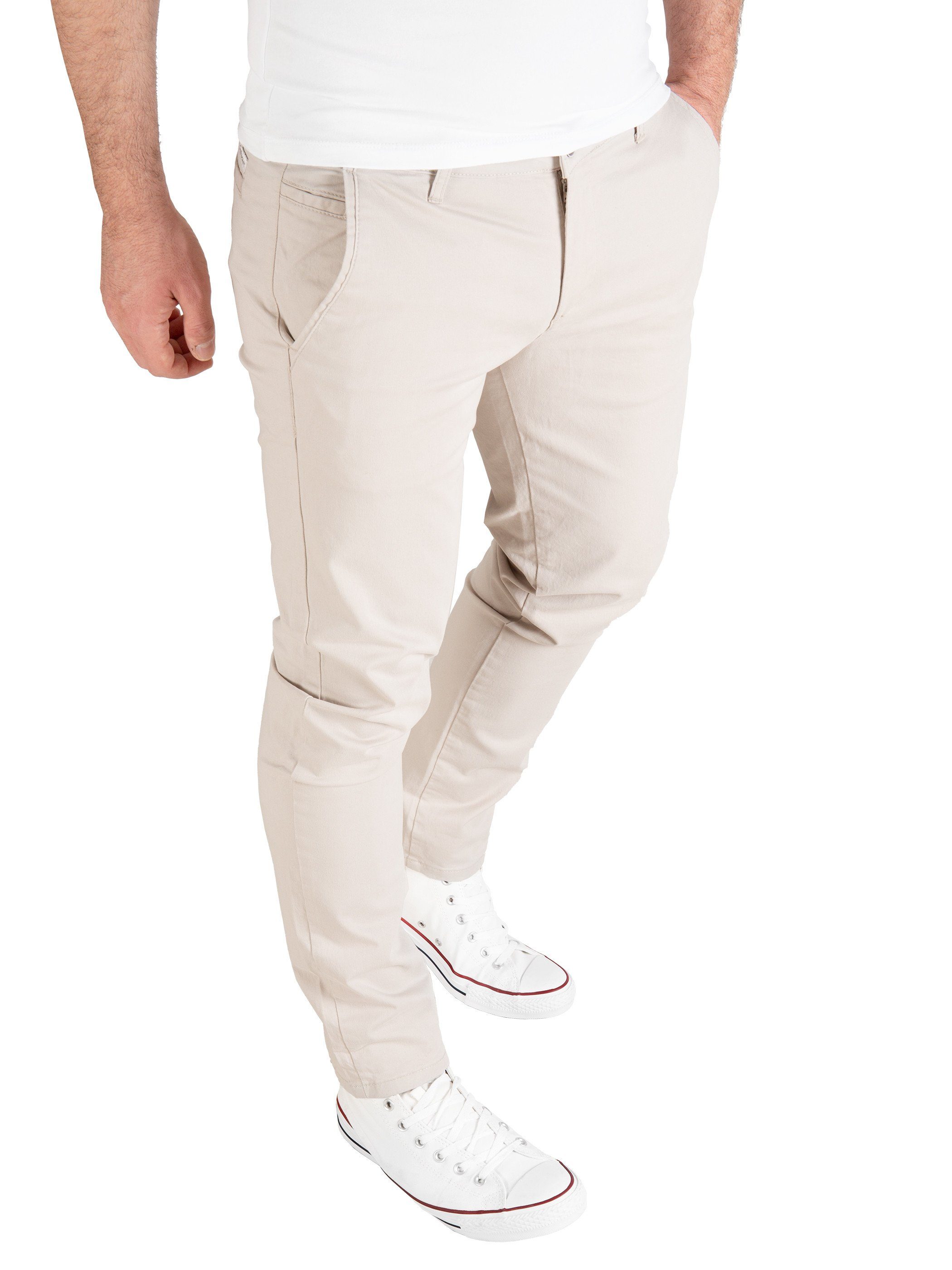 Pittman Chinohose Derrick moderne Baumwolll Chino Jeans mit Reißverschluss