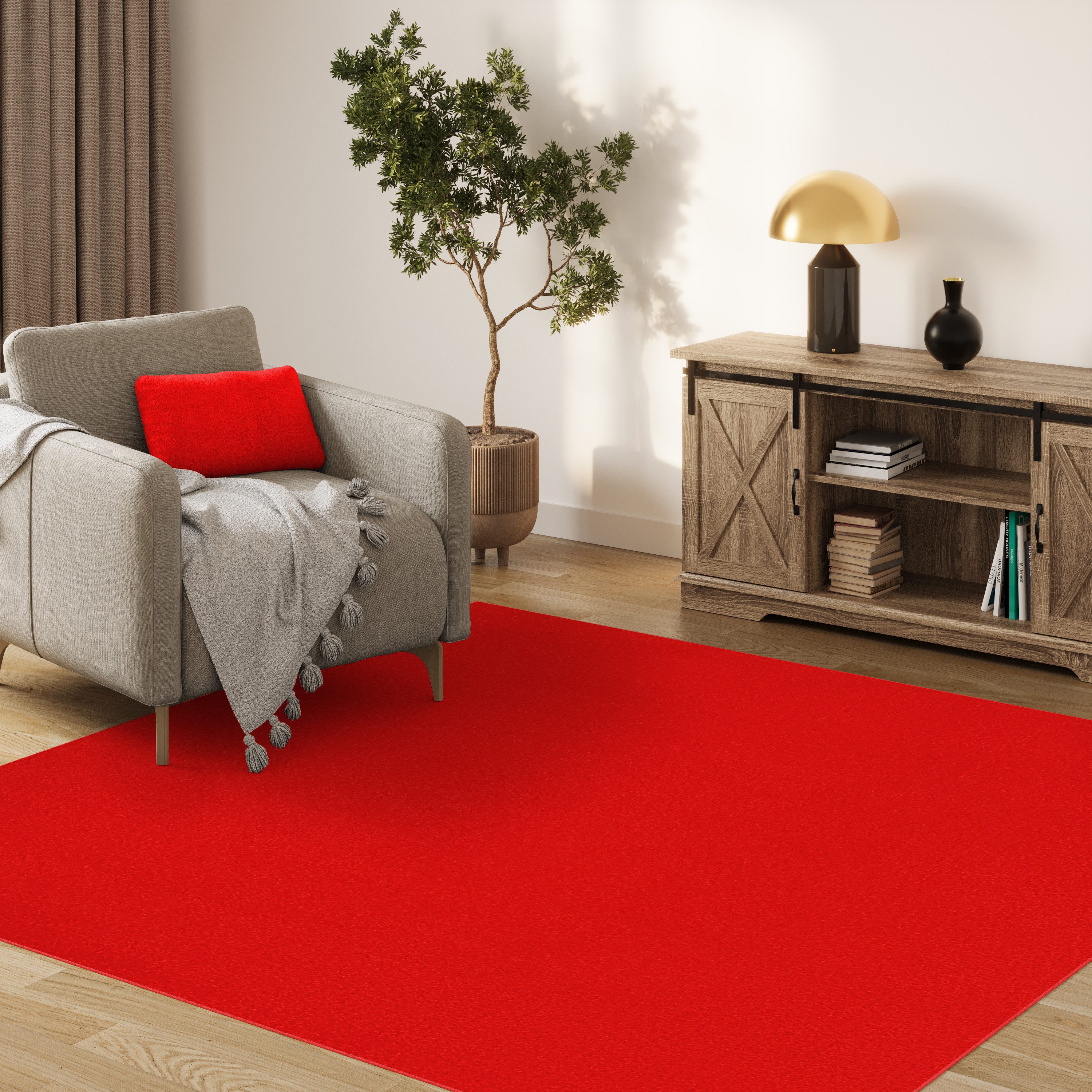 Tapiso Outdoorteppich MONO, quadratisch, Höhe: 6 mm, Einfarbig, pflegeleicht, Indoor & Outdoor geeignet