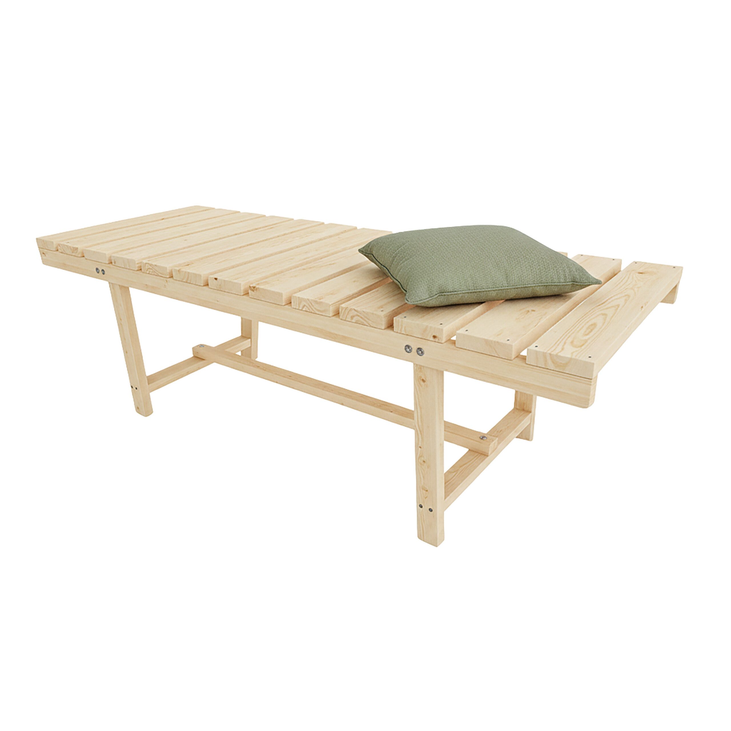 relaxdays Gartenbank 2-Sitzer Tannenholz (1-St), natur