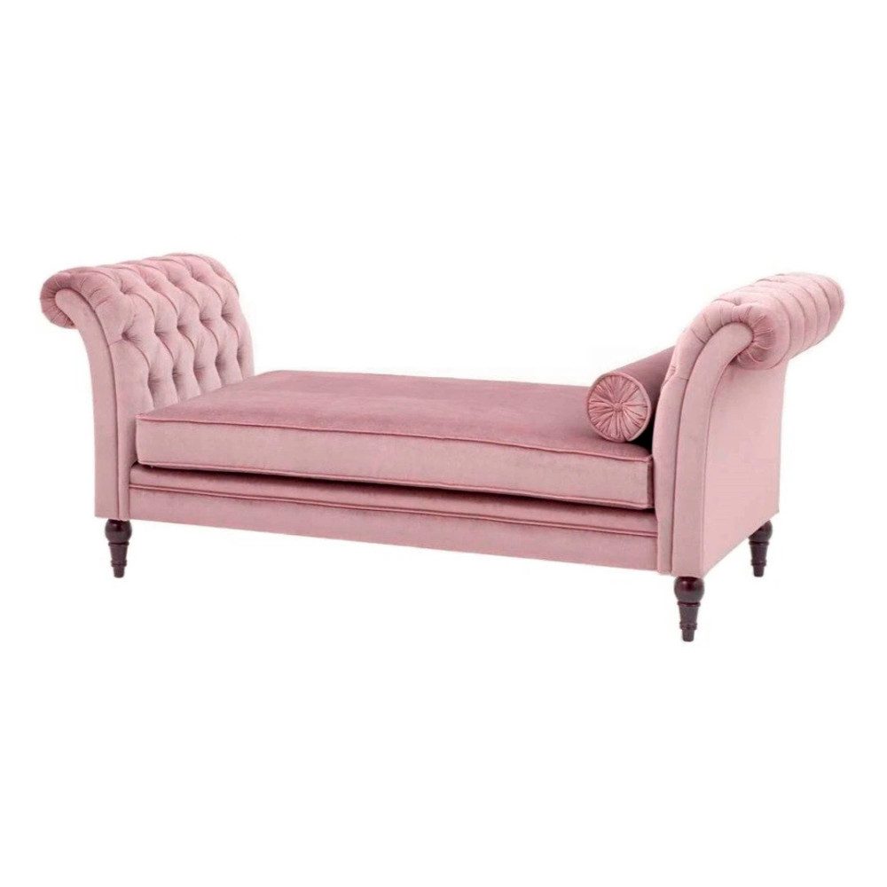 Xlmoebel Chaiselongue Moderne Chaiselongue in sanftem Rosa mit hochwertigem Stoff, Hergestellt in Europa