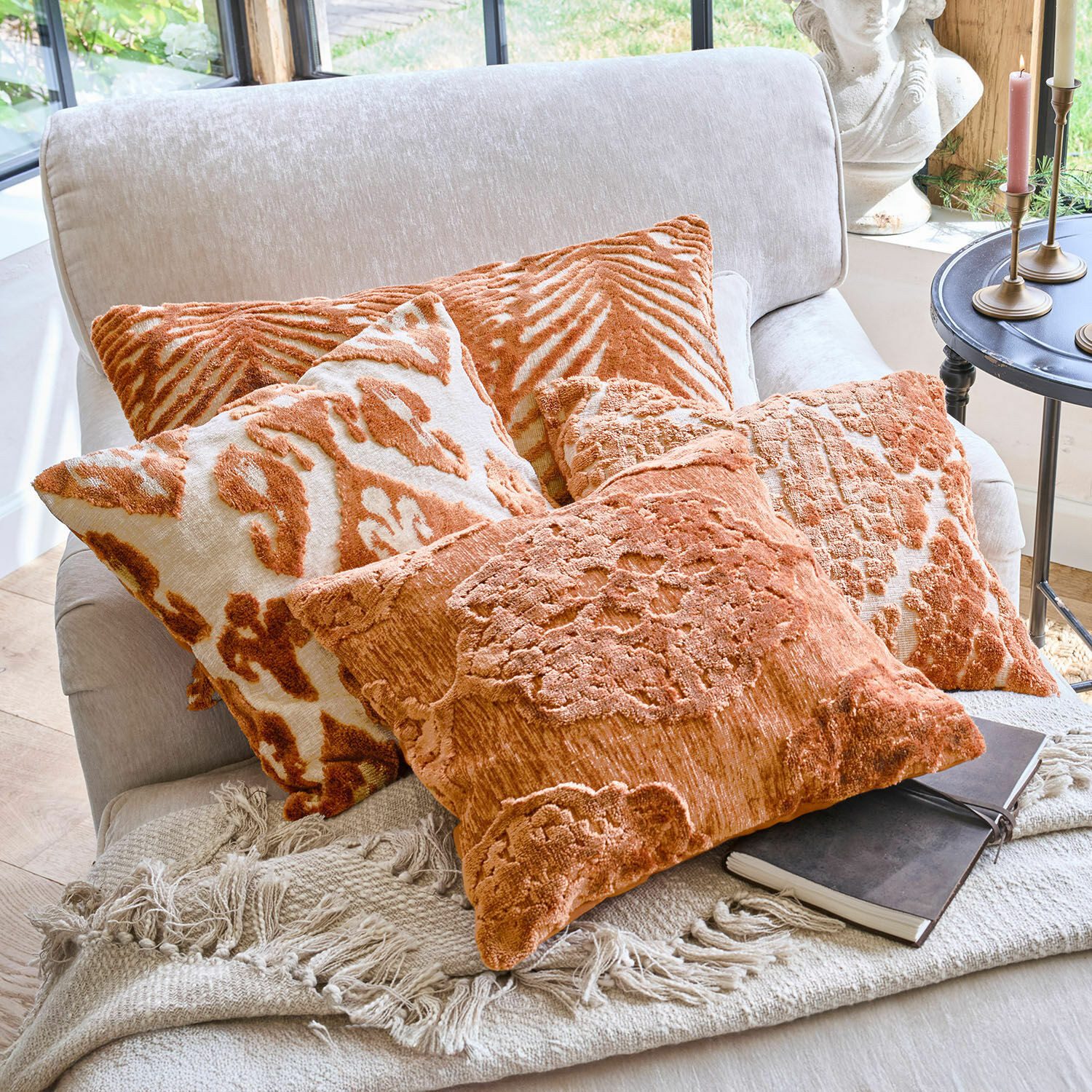 Mirabeau Kissenhülle Kissenhülle 4er Set Samirad rotbraun günstig online kaufen