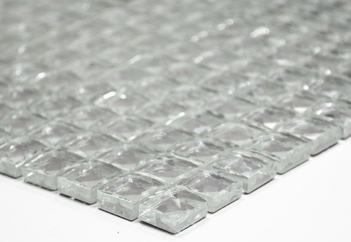 Mosani Mosaikfliesen Glasmosaik Crystal 10 Matten Mosaikfliesen kristall glänzend 