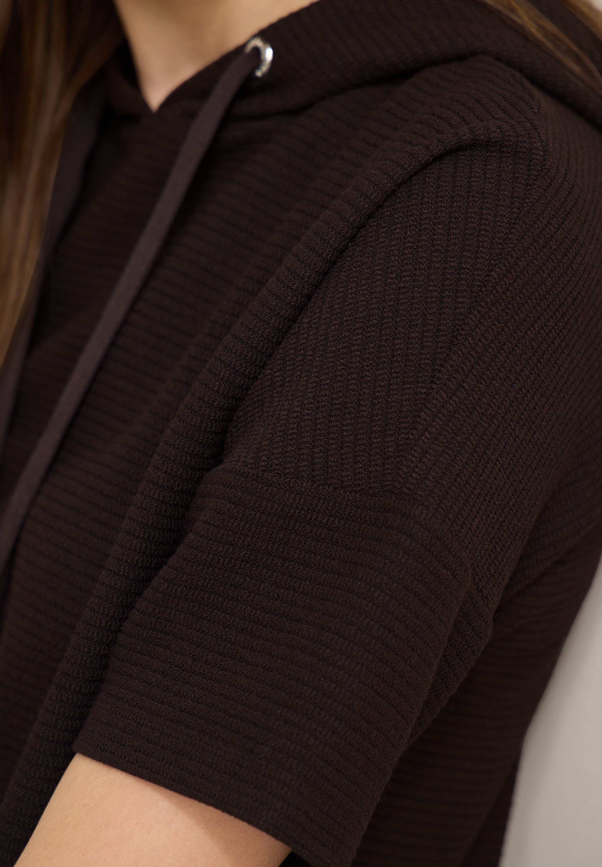 CECIL Sweater Halbarm mit Kapuze und Tunnelzug günstig online kaufen