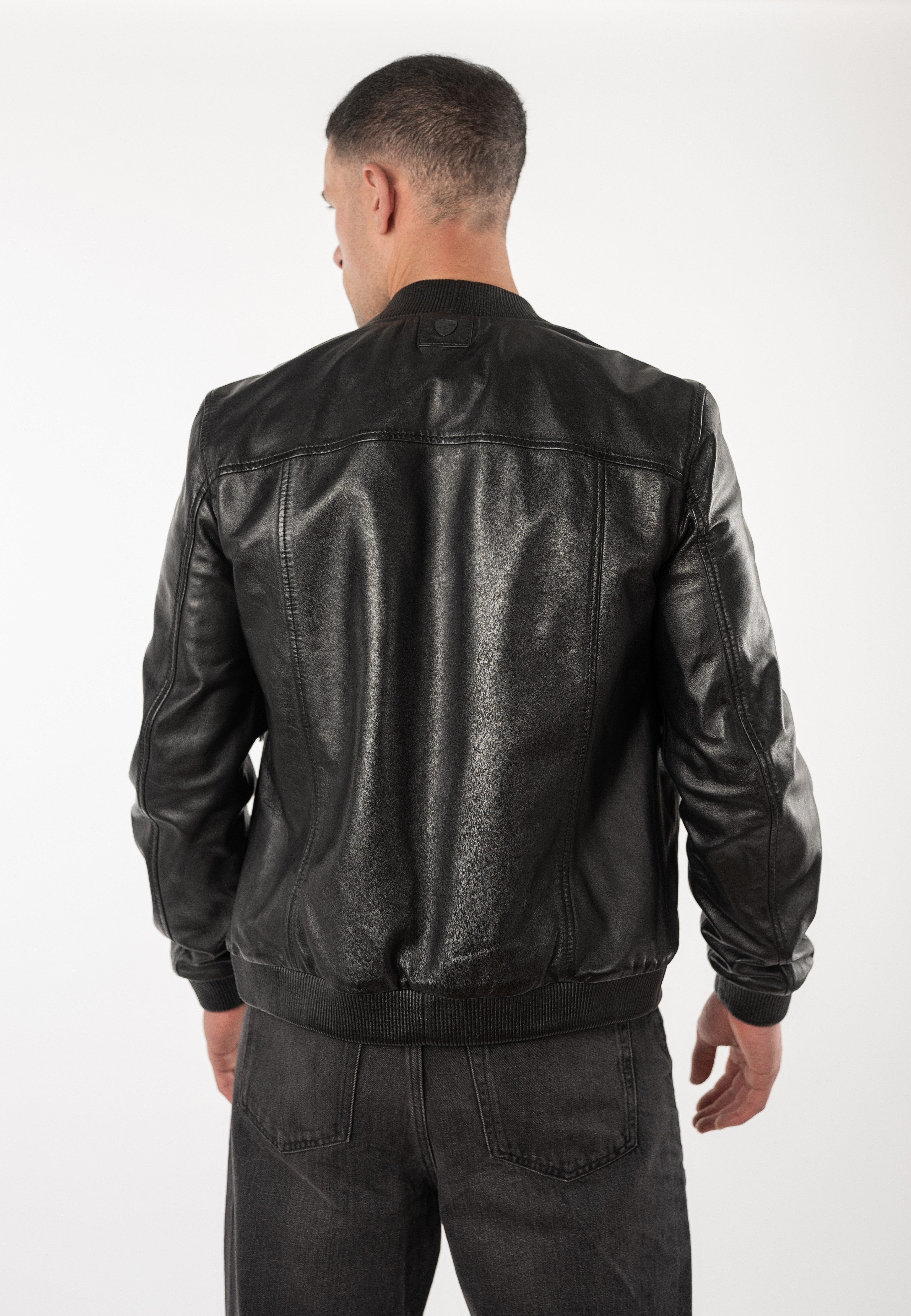 Mauritius Lederjacke MMGlashy (mauritiusHerren26) Blouson mit gerippten Details – Bild 5 von 5