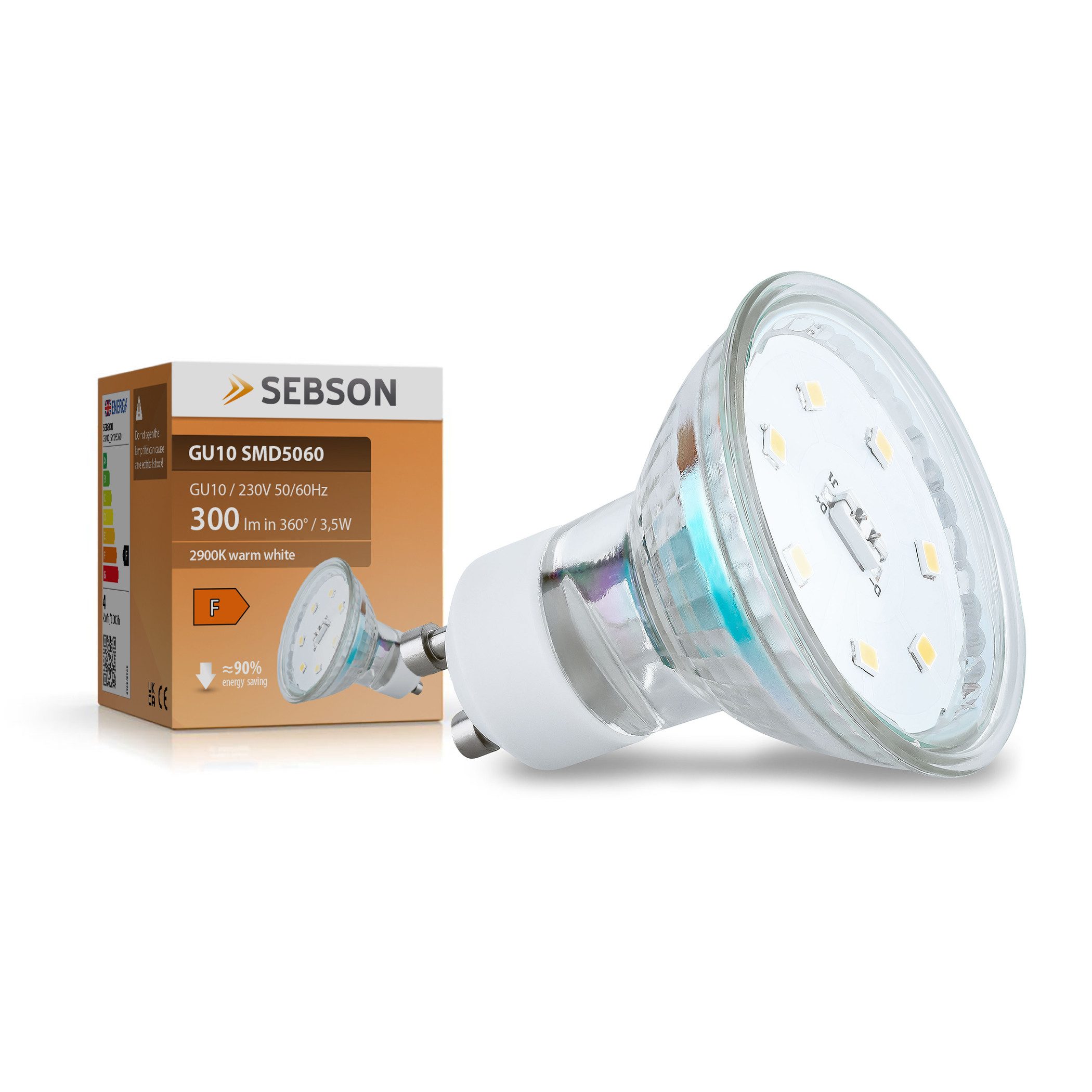 SEBSON LED-Leuchtmittel LED Lampe GU10 warmweiß günstig online kaufen