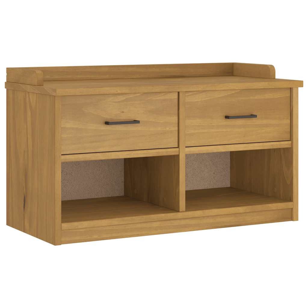 vidaXL Sitzbank Flurbank SANDNES 87x40x50 cm Massivholz Kiefer