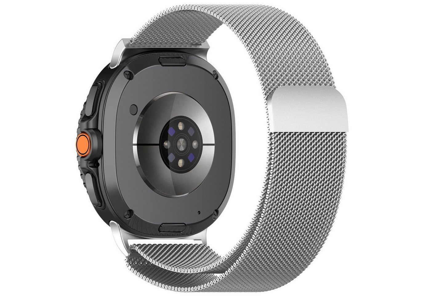 Wigento Smartwatch-Armband Metall Mesh für Samsung Galaxy Watch 9 / 8 / 8Classic Magnetverschluss, Edelstahl, magnetischer Verschluss, atmungsaktiv
