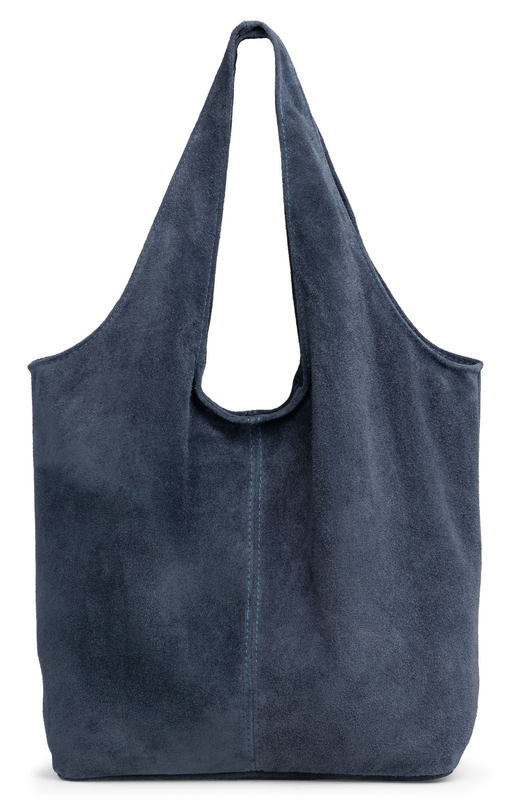 Caspar Schultertasche große Wildleder Hobo bag Damen Tasche - PREMUM LINE - Modell No.840, angenehm leicht, ohne Innenfutter, mit Sicherheitsfach, 100% Echtleder