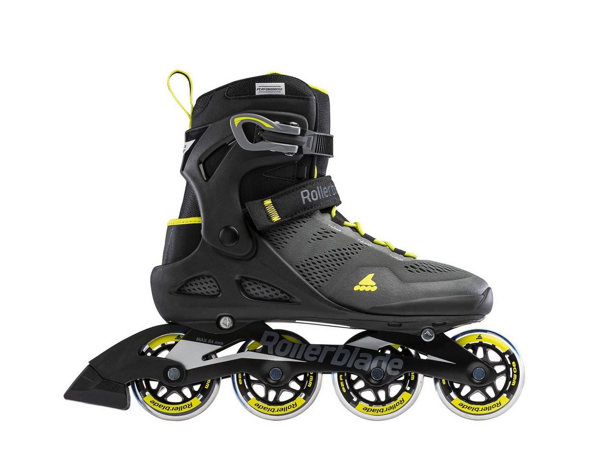 ROLLERBLADE Inlineskates Macroblade 80 (Rollen: 80mm/82A, Kugellager: SG5) schwarz/lime Herren