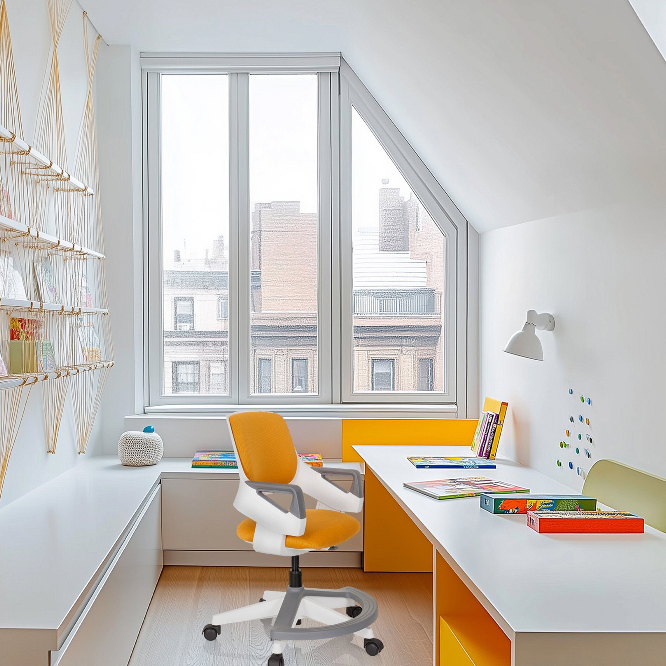 hjh OFFICE Drehstuhl Kinderdrehstuhl Kid Flex Stoff mit Armlehnen (1 St), Kinder Bürostuhl mitwachsend, ergonomisch