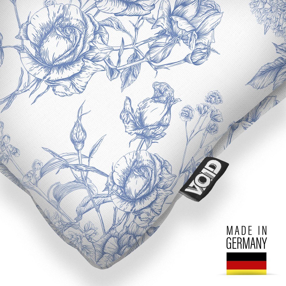 VOID Kissenbezug, (1 Stück), Rosen Blau günstig online kaufen