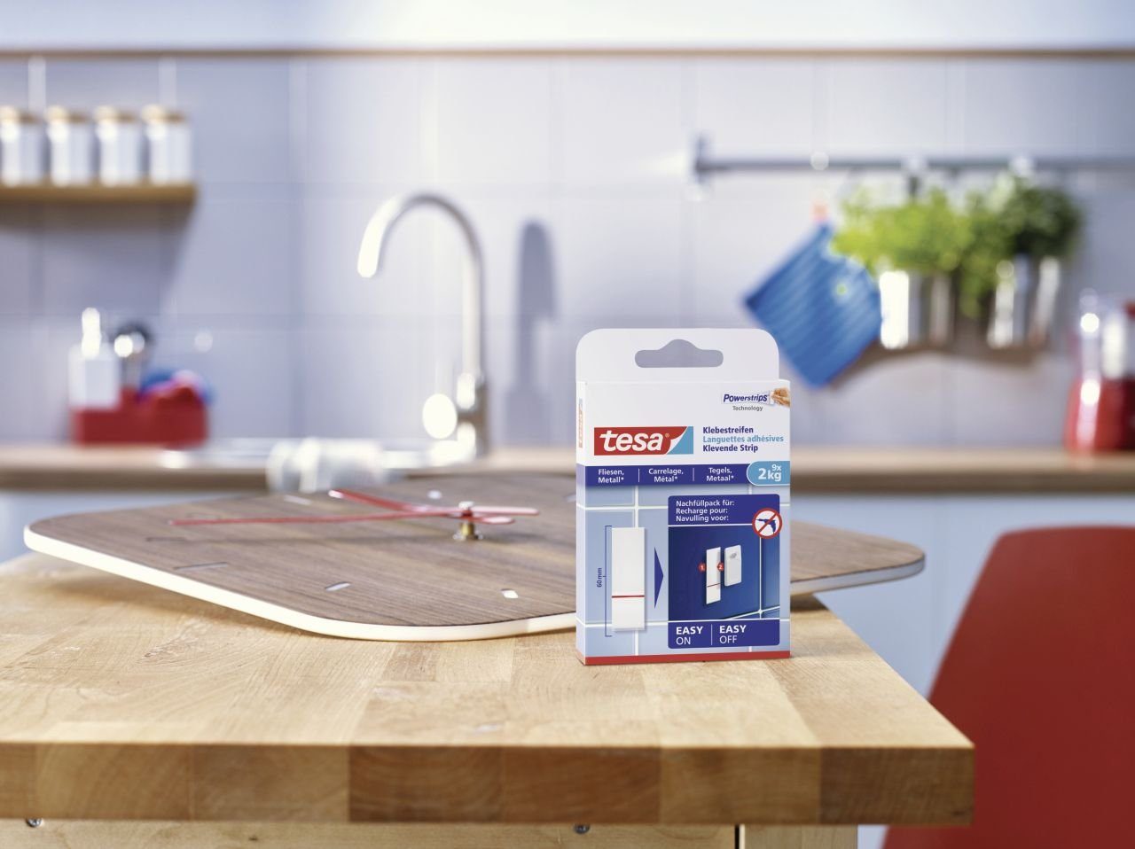 tesa Klebehaken tesa Klebestreifen für Fliesen und Metall 9 Stück