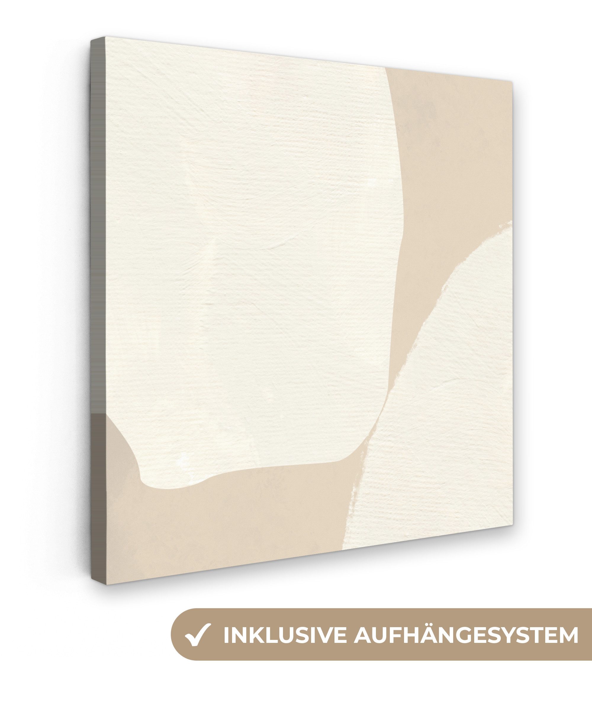 OneMillionCanvasses® Leinwandbild Beige - Abstrakt - Modern, Fotodruck (1 S günstig online kaufen