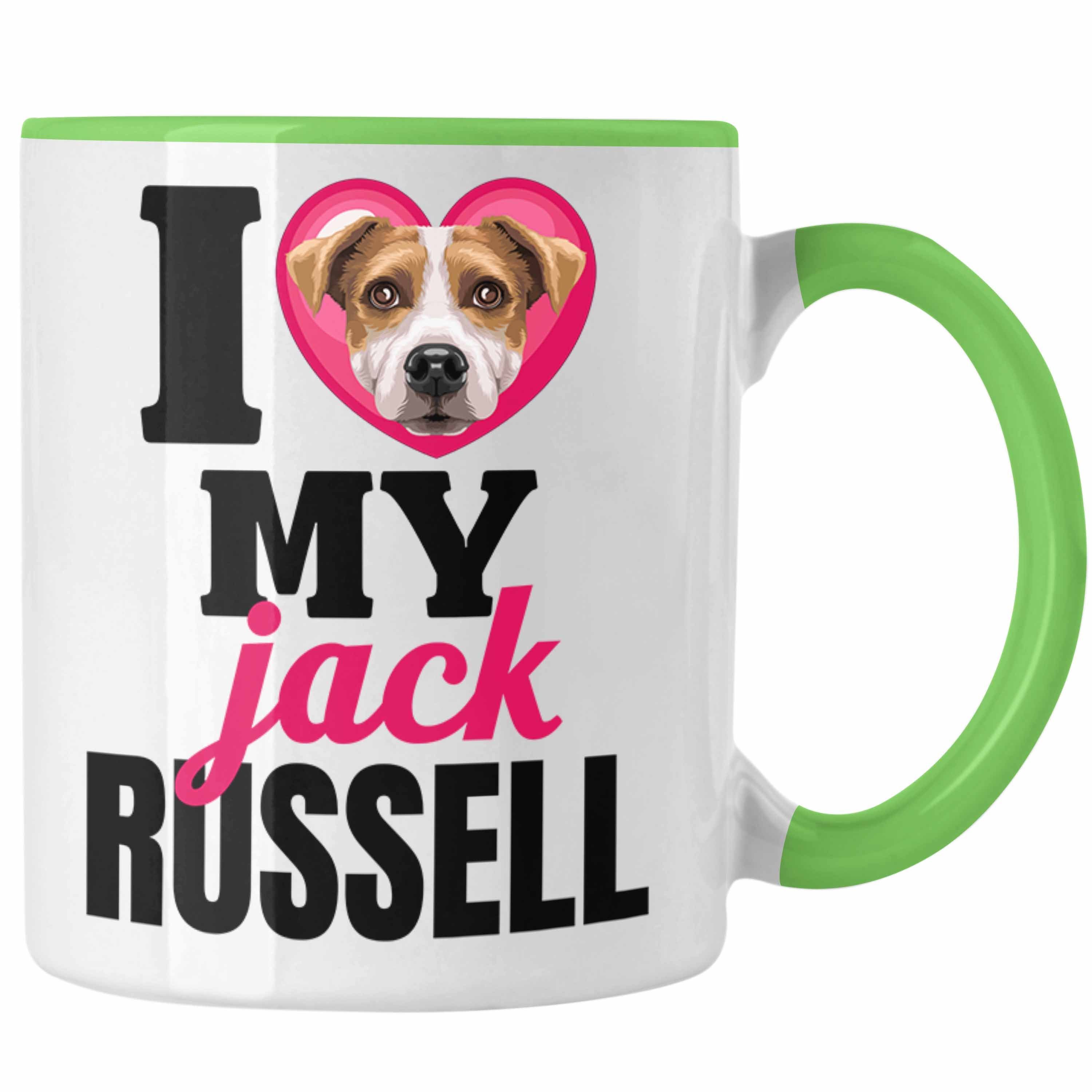 Trendation Tasse Jack Russell Besitzerin Tasse Geschenk Lustiger Spruch Geschenkidee I Grün