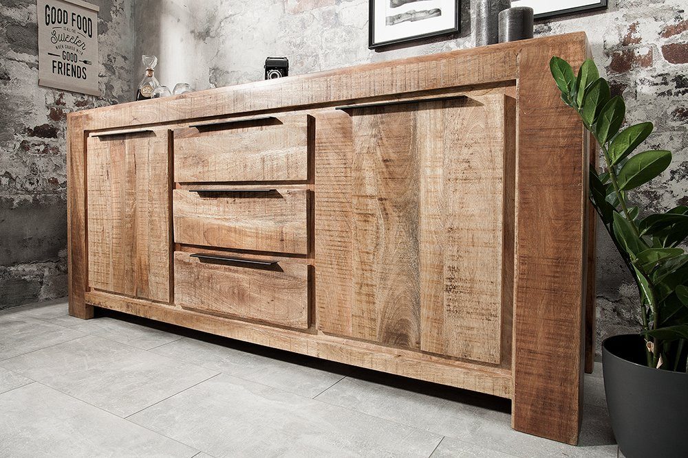 riess-ambiente Sideboard IRON CRAFT 174cm natur, Massivholz · 3 Schubladen · Kommode · Mangoholz · Wohnzimmer