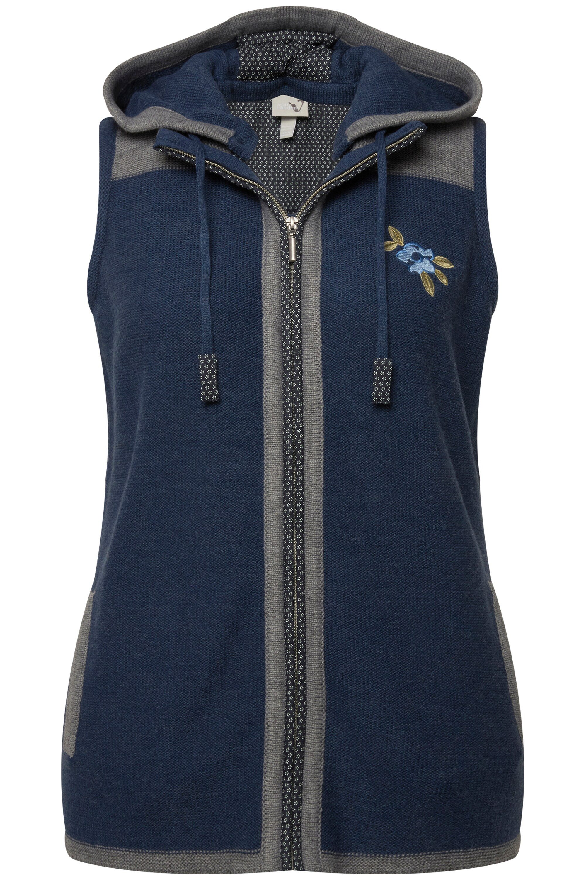Ulla Popken Strickjacke Trachten-Strickweste Kapuze abnehmbar günstig online kaufen