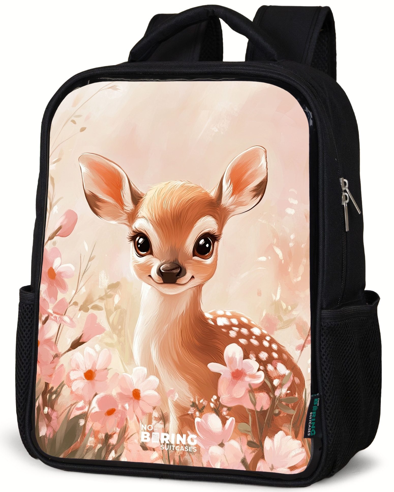 Rucksack Hirsche - Augen - Punkte - Blumen