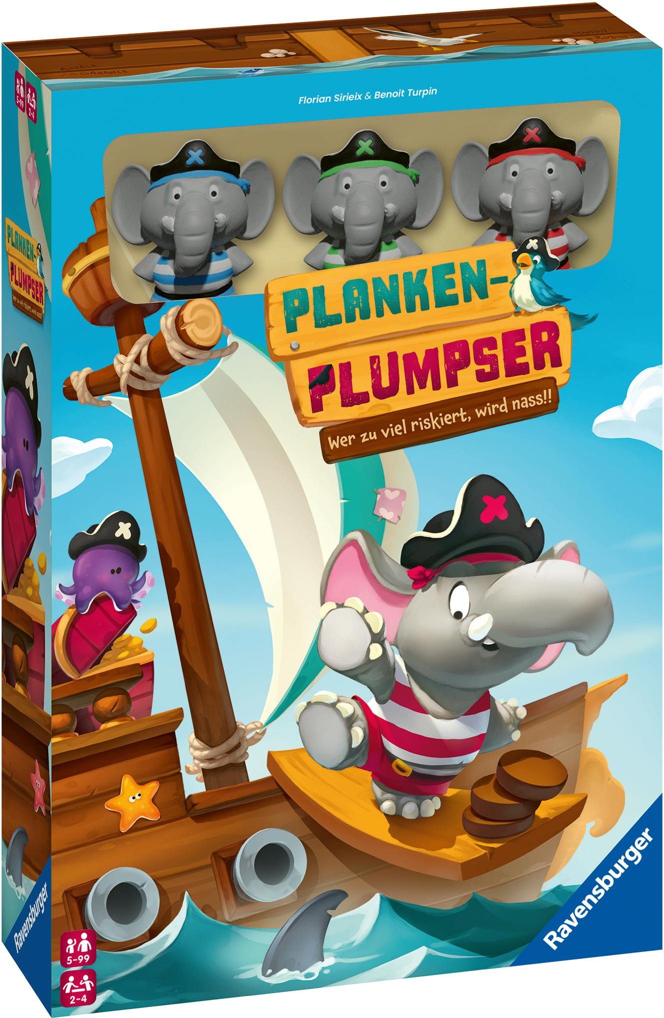 Ravensburger Spiel Kinderspiel Wettlaufspiel Planken-Plumpser 22342