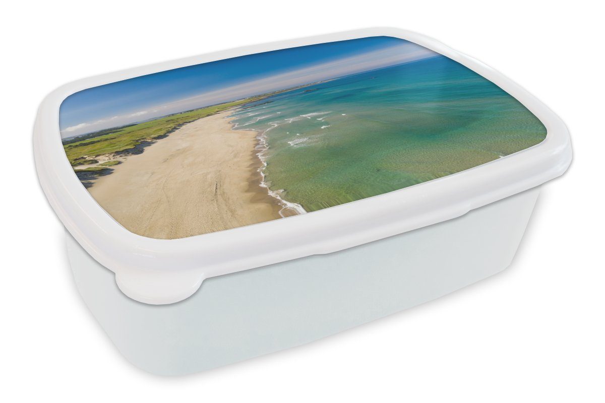 MuchoWow Lunchbox Meer - Norwegen - Farben, Kunststoff, (2-tlg), Brotbox für Kinder und Erwachsene, Brotdose, für Jungs und Mädchen weiß