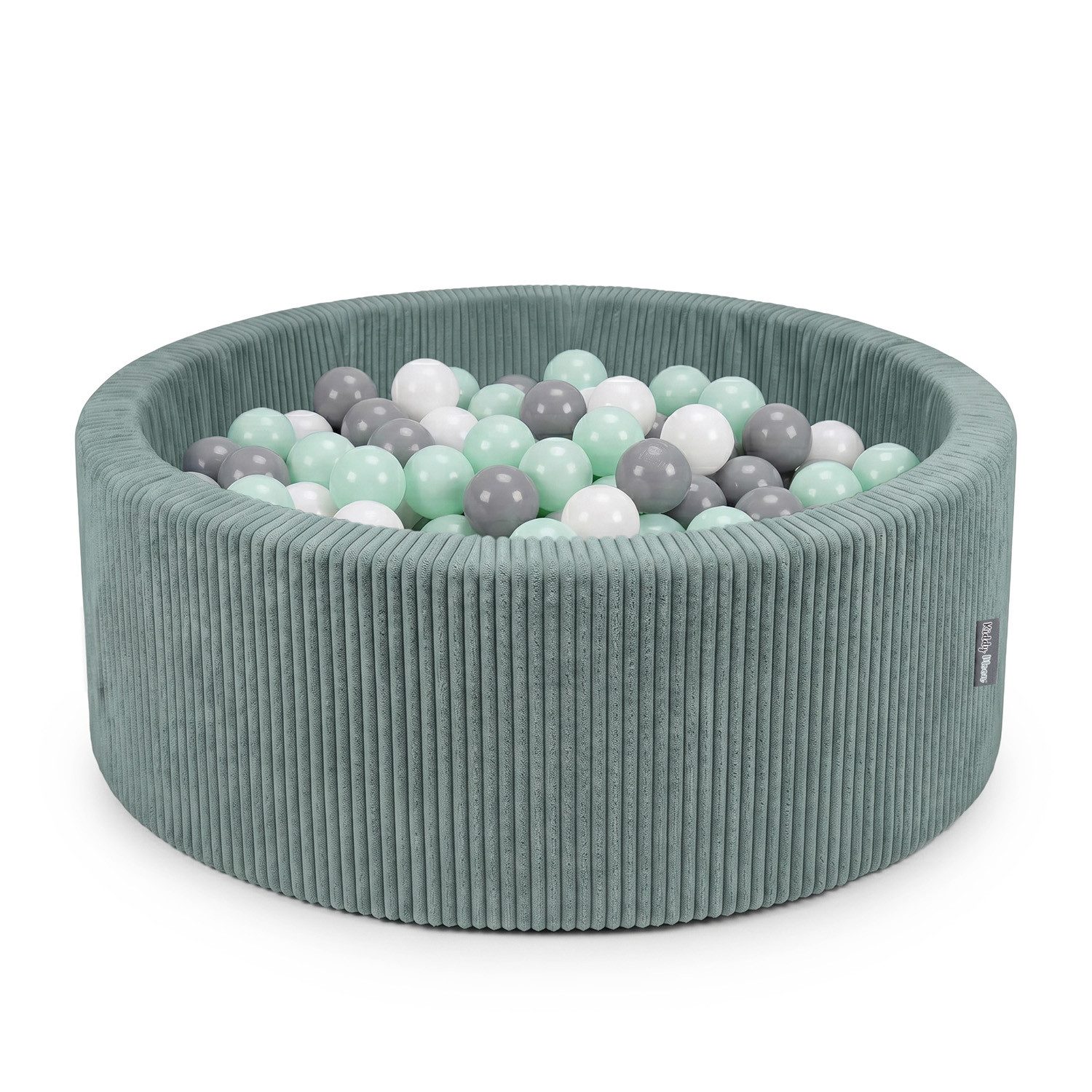 KiddyMoon Bällebad OK30AN, (Bällepool mit bunten Bällen, 200-tlg., Bällepool mit bunten Bällen, 200-tlg., Strukturierter Rippbezug), Made in Europe