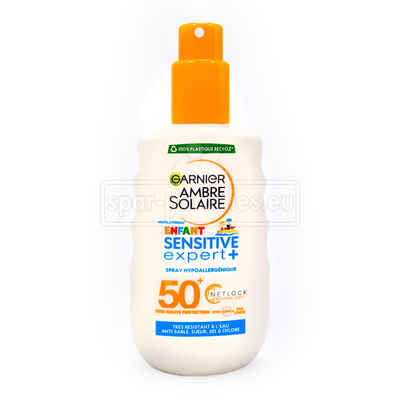 GARNIER Sonnenschutzspray Garnier Ambre Solaire Kids Sensitive Expert+ Sonnenspray LSF 50+ 200ml
