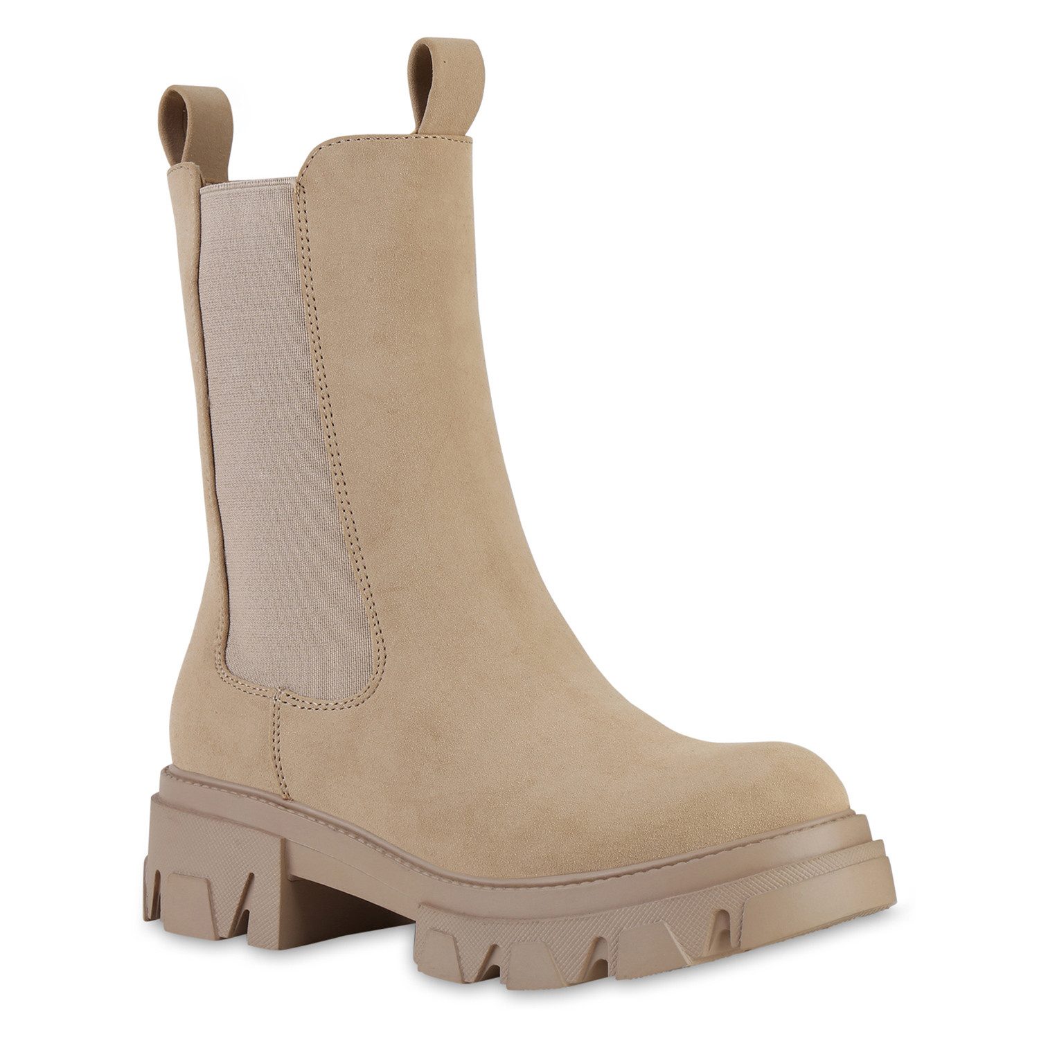 VAN HILL 841348 Plateaustiefelette Damen Plateau Boots Stiefeletten Profil- günstig online kaufen