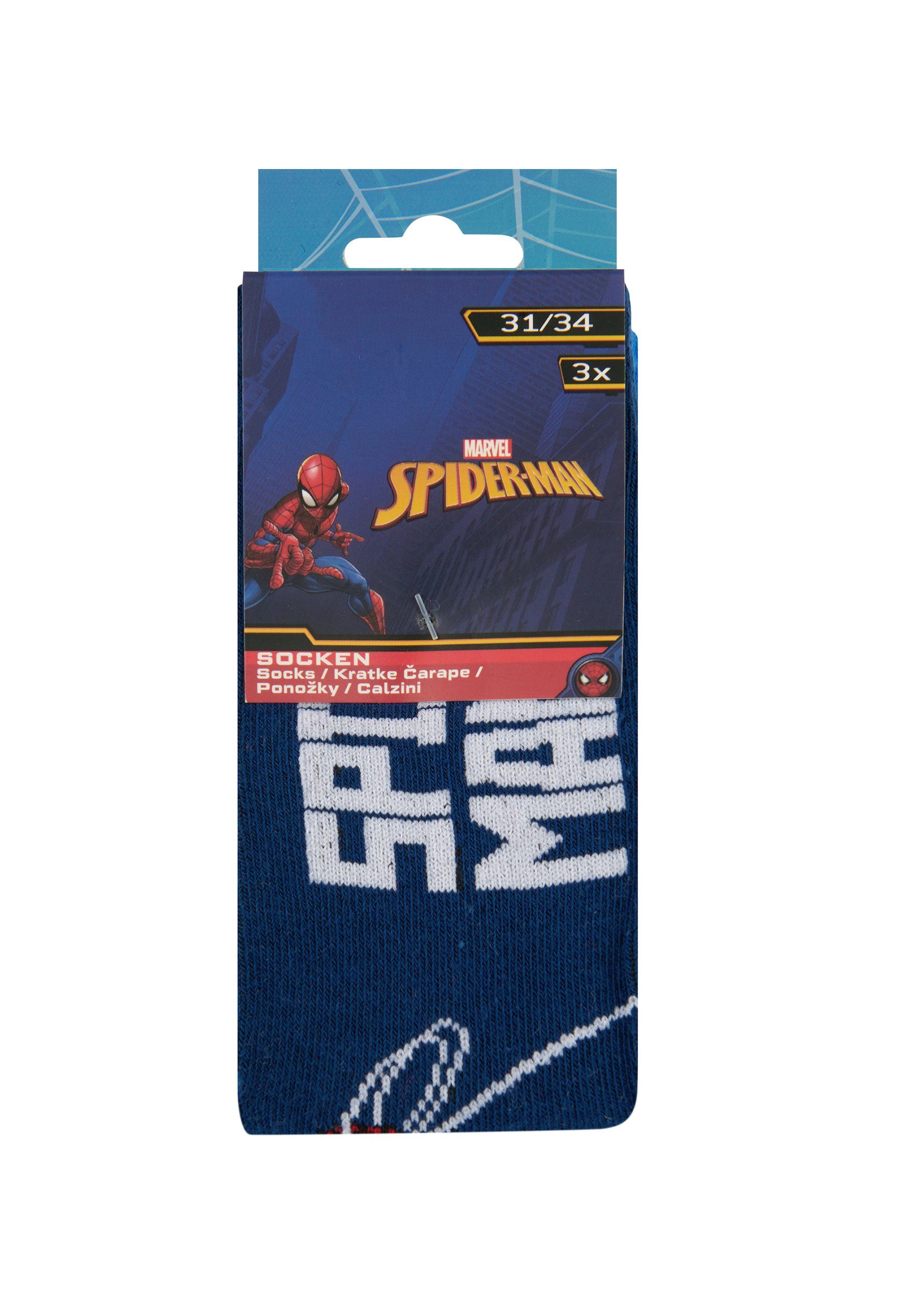 Kinder Jungen Spider-Man Pack Socken (3-Paar) 3er Socken ONOMATO!