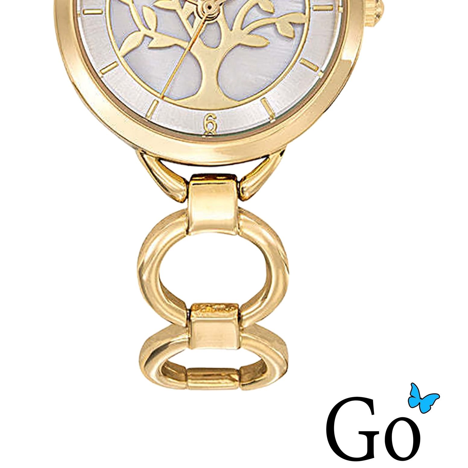 Girl Only Quarzuhr Girl Only GO Damen Armbanduhr, (Analoguhr), Damenuhr GO gold, klein (ca. 30mm) Metallarmband, Fashion-Style