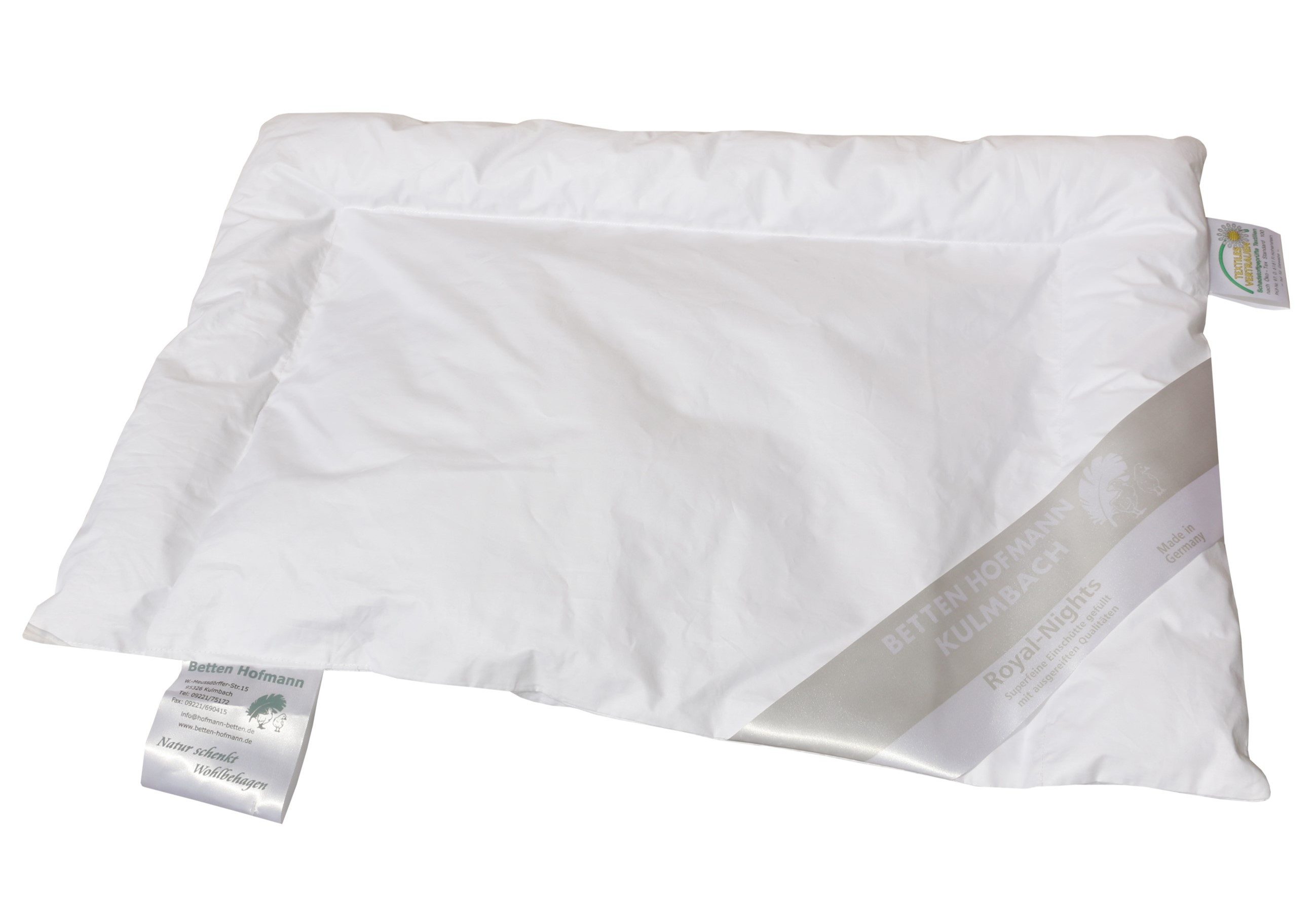 Betten Hofmann Babykissen Betten Hofmann BASIC Baby Kinder Flachkissen 40x60 cm u-förmig gestepp