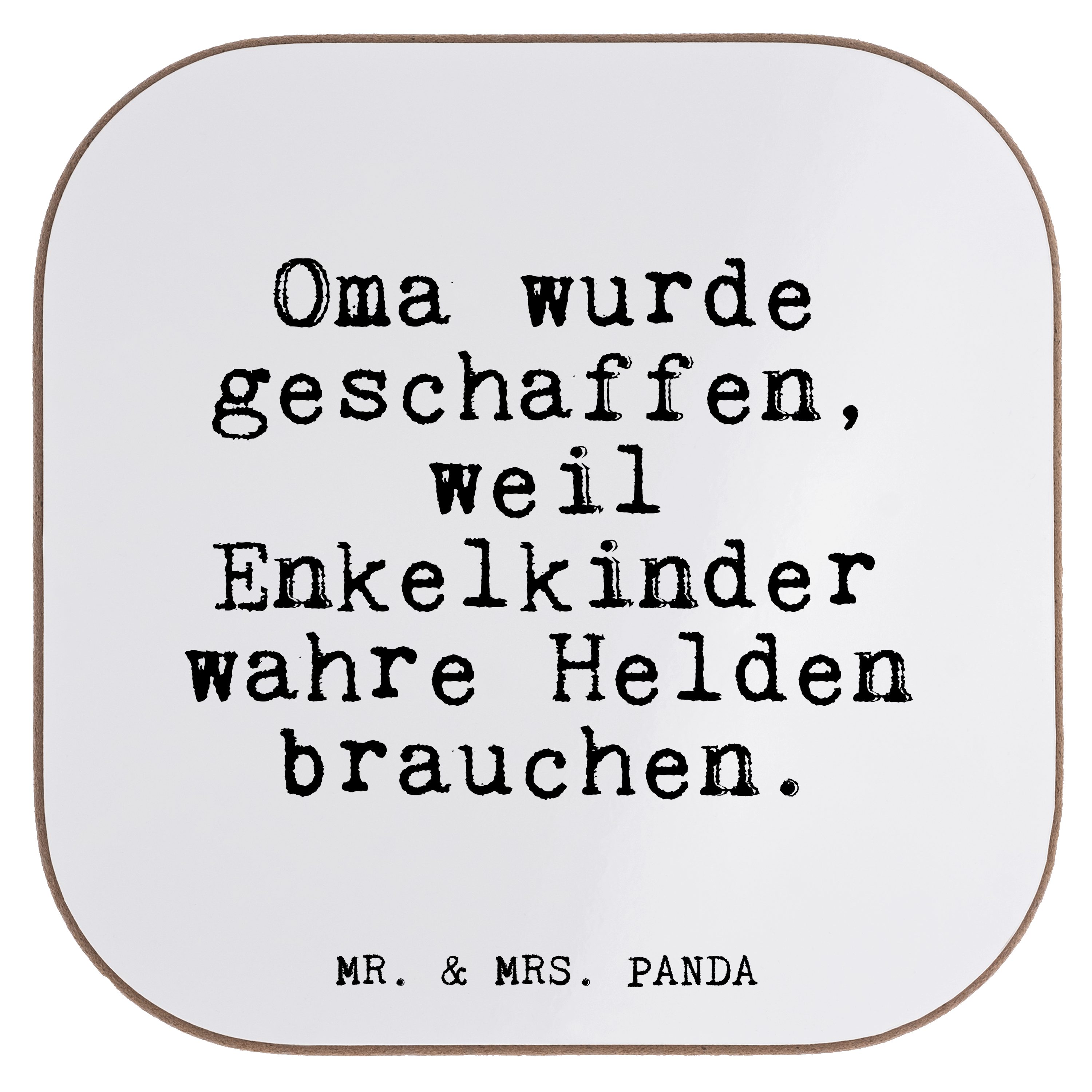 Mr. & Mrs. Panda Getränkeuntersetzer »Oma wurde geschaffen, weil