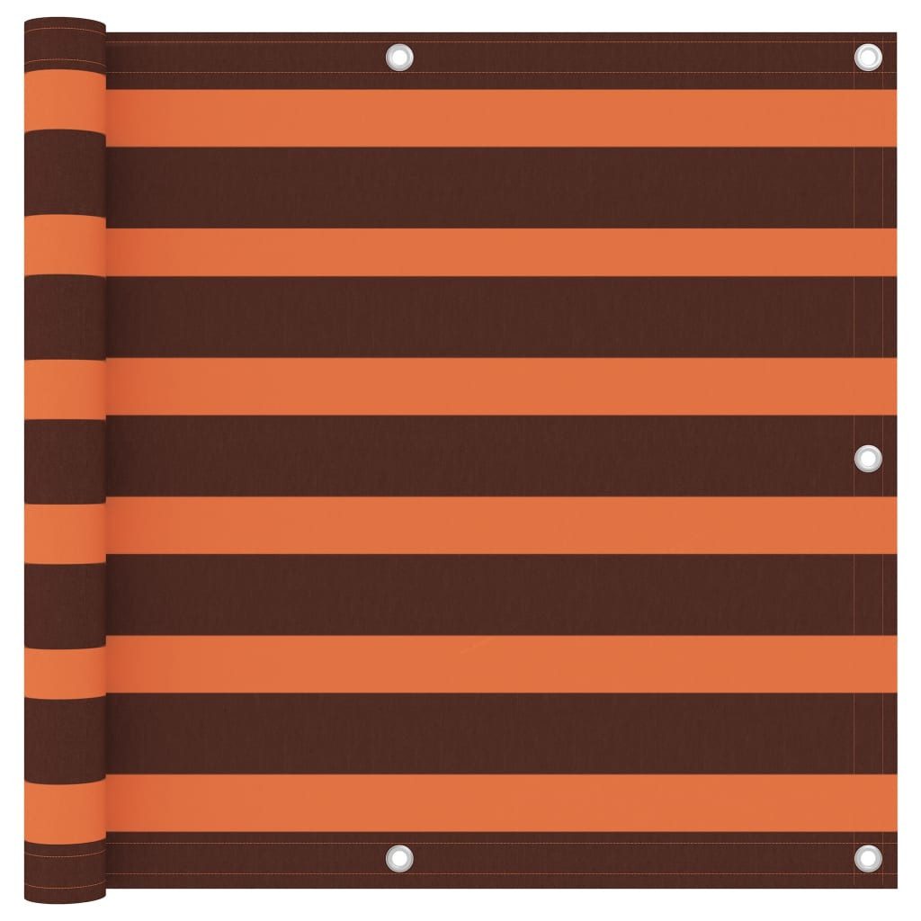 furnicato Balkonsichtschutz Wasserdichter Balkon-Sichtschutz 90 x 300 cm in Orange und Braun (1-St) UV-beständige Sichtschutzmatte mit Ösen und winddichtem Gewebe