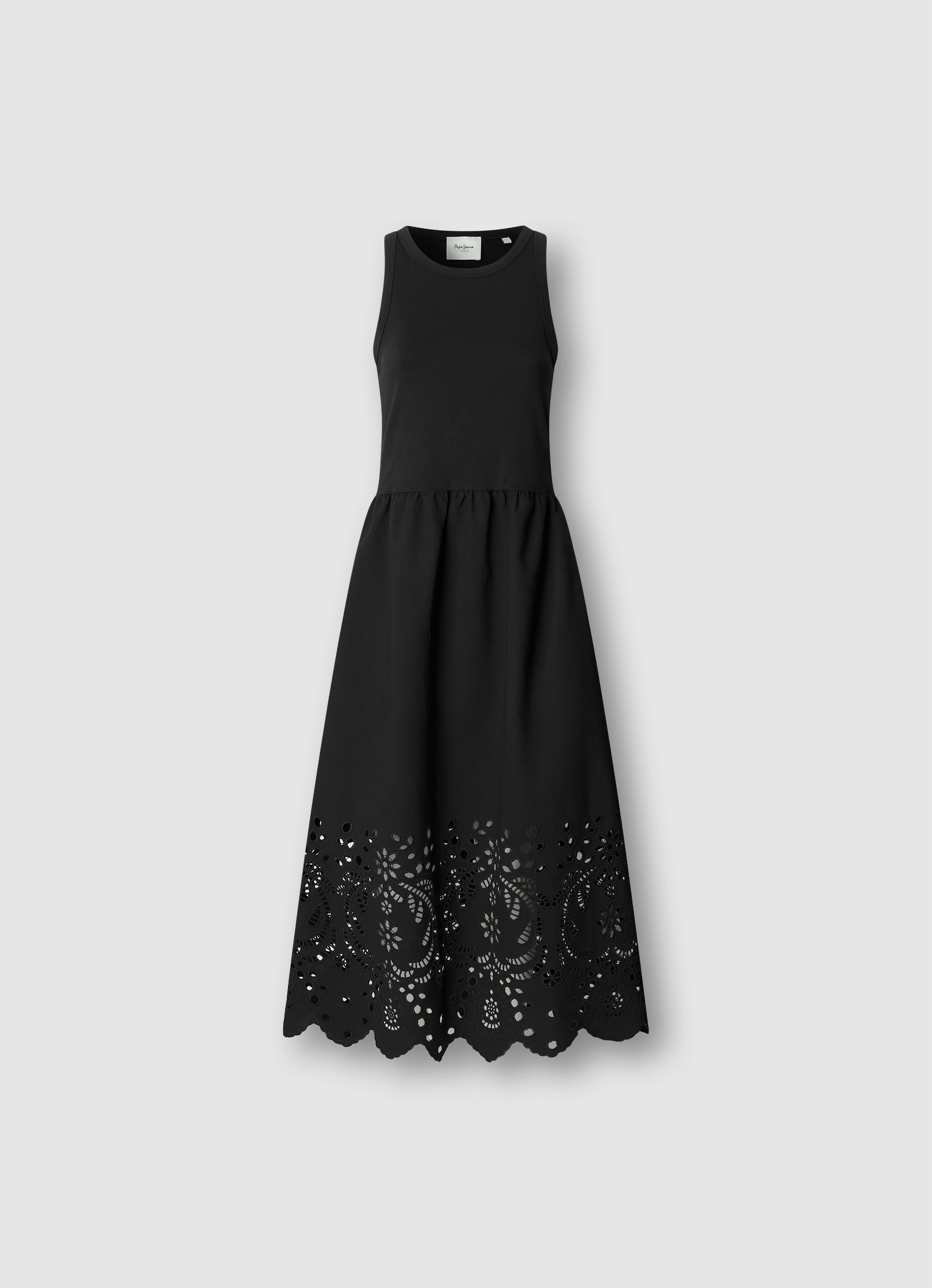 Pepe Jeans A-Linien-Kleid NAOMI mit Lochstickerei, ärmellos