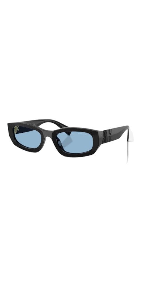 Miu Miu Sonnenbrille Miu Miu MU B04S Sonnenbrille Damen Schwarz Acetat Blaue Gläser