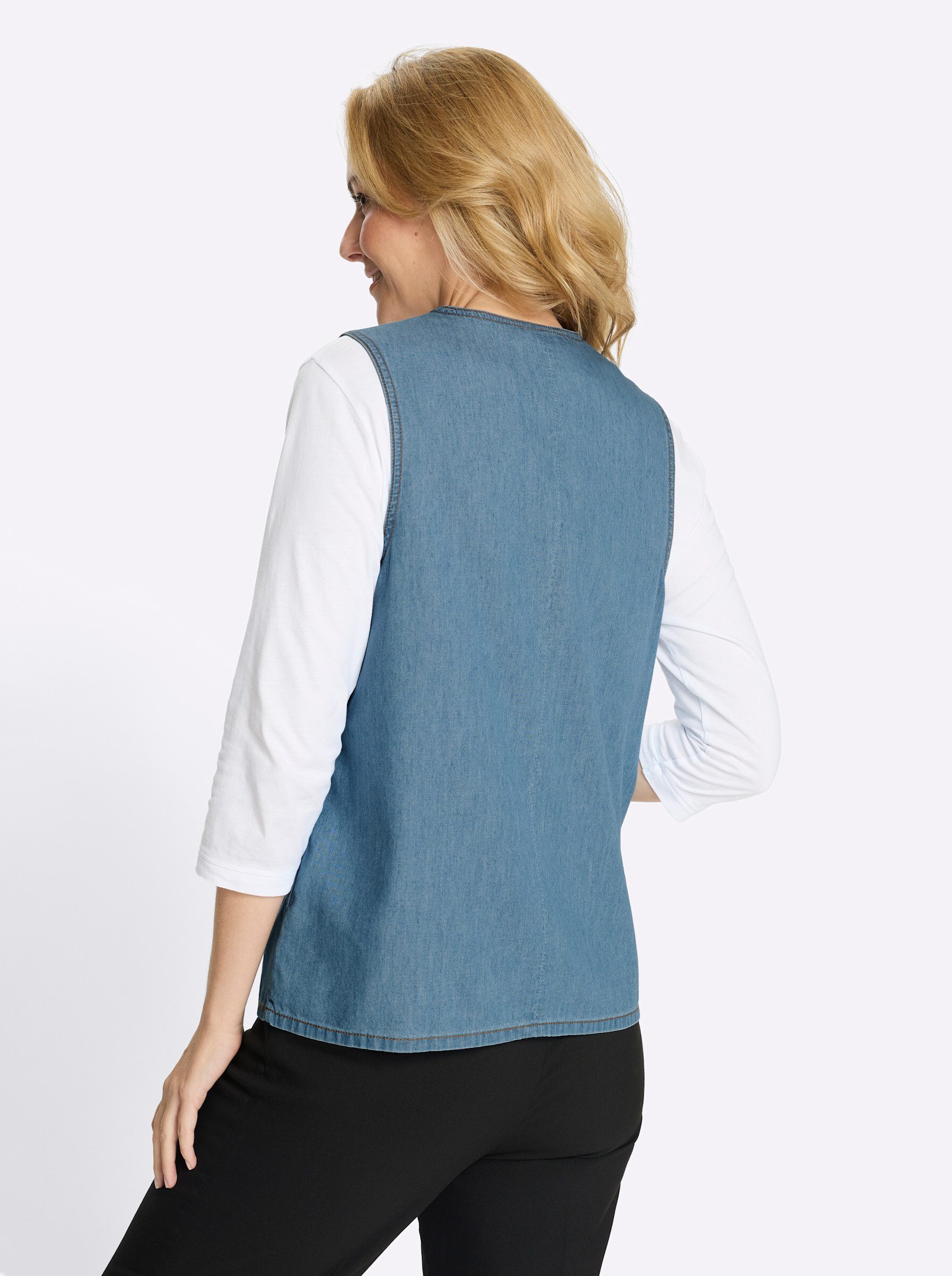 Sieh an! Jerseyweste Jeansweste . günstig online kaufen