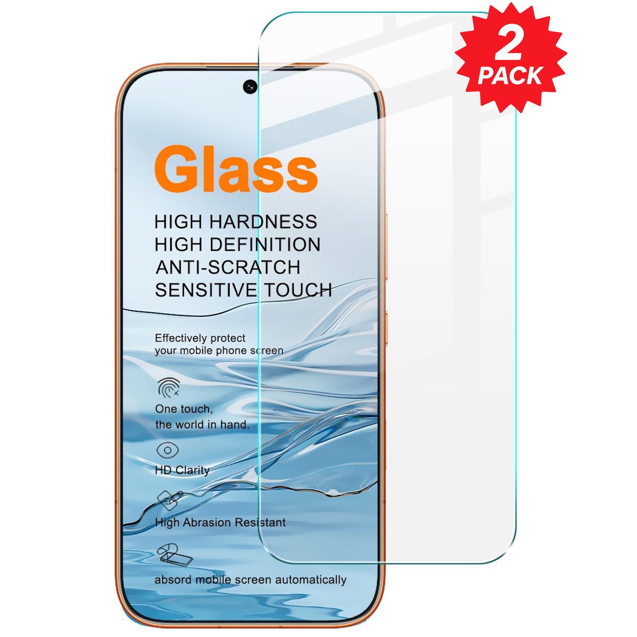 Wigento Displayschutzglas 2x für Honor 600 Pro Bildschirmschutz 9H HD Hartglas für Honor 600 Pro, Spar Set 0,26mm 9H 2.5D Hart Glas Folie, hoher Schutz