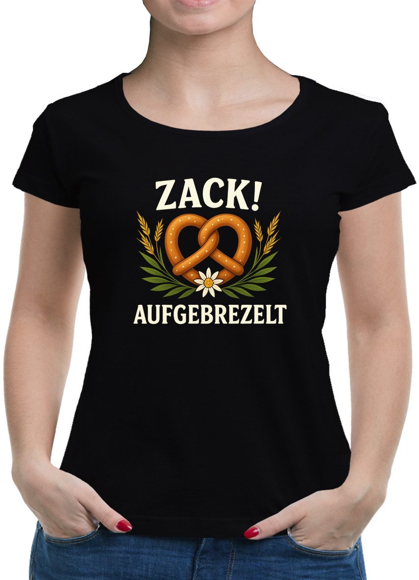 TShirt-People Print-Shirt Damen Zack, Aufgebrezelt