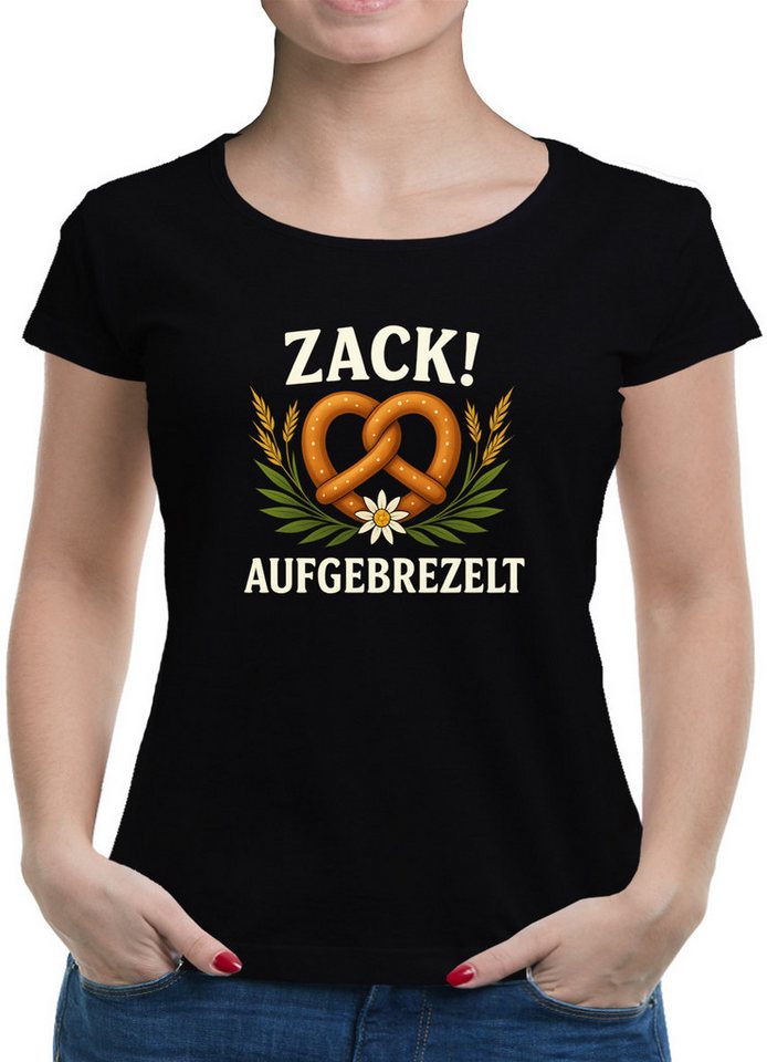 TShirt-People Print-Shirt Damen Zack, Aufgebrezelt