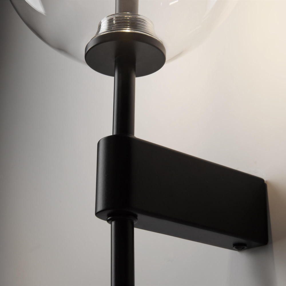 Maytoni Wandleuchte Wandleuchte Mood in Schwarz und Transparent G4