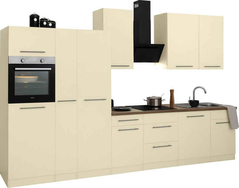 wiho Küchen Küchenzeile Unna, mit E-Geräten, Breite 360 cm
