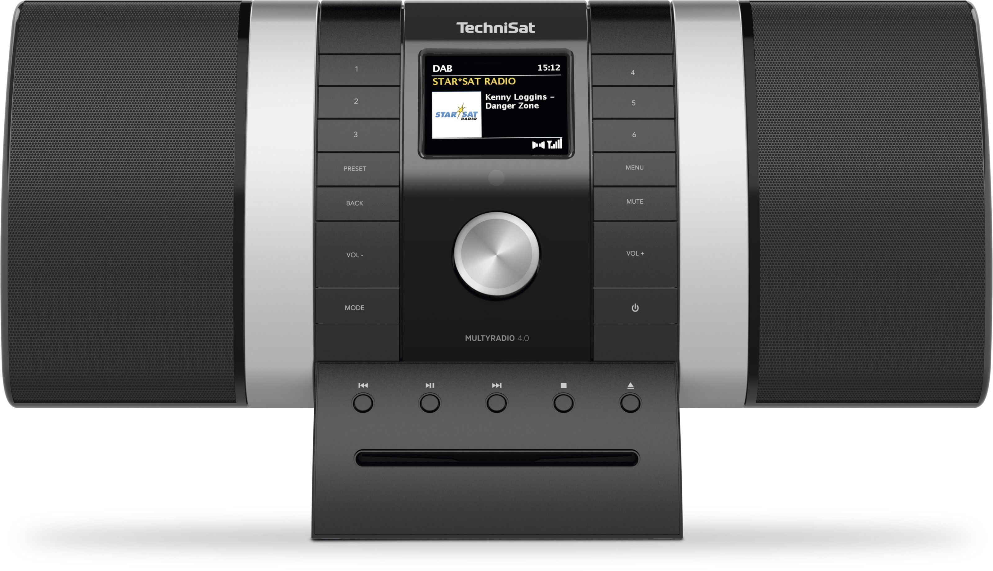 TechniSat MULTYRADIO 4.0 (DAB) W, Amazon per CONNECT-App Alexa UKW, Schwarz/Silber (DAB), 20,00 (iOS, Android) Sprachsteuerung, TechniSat (Digitalradio Bluetooth-Audiostreaming, Digitalradio Steuerung