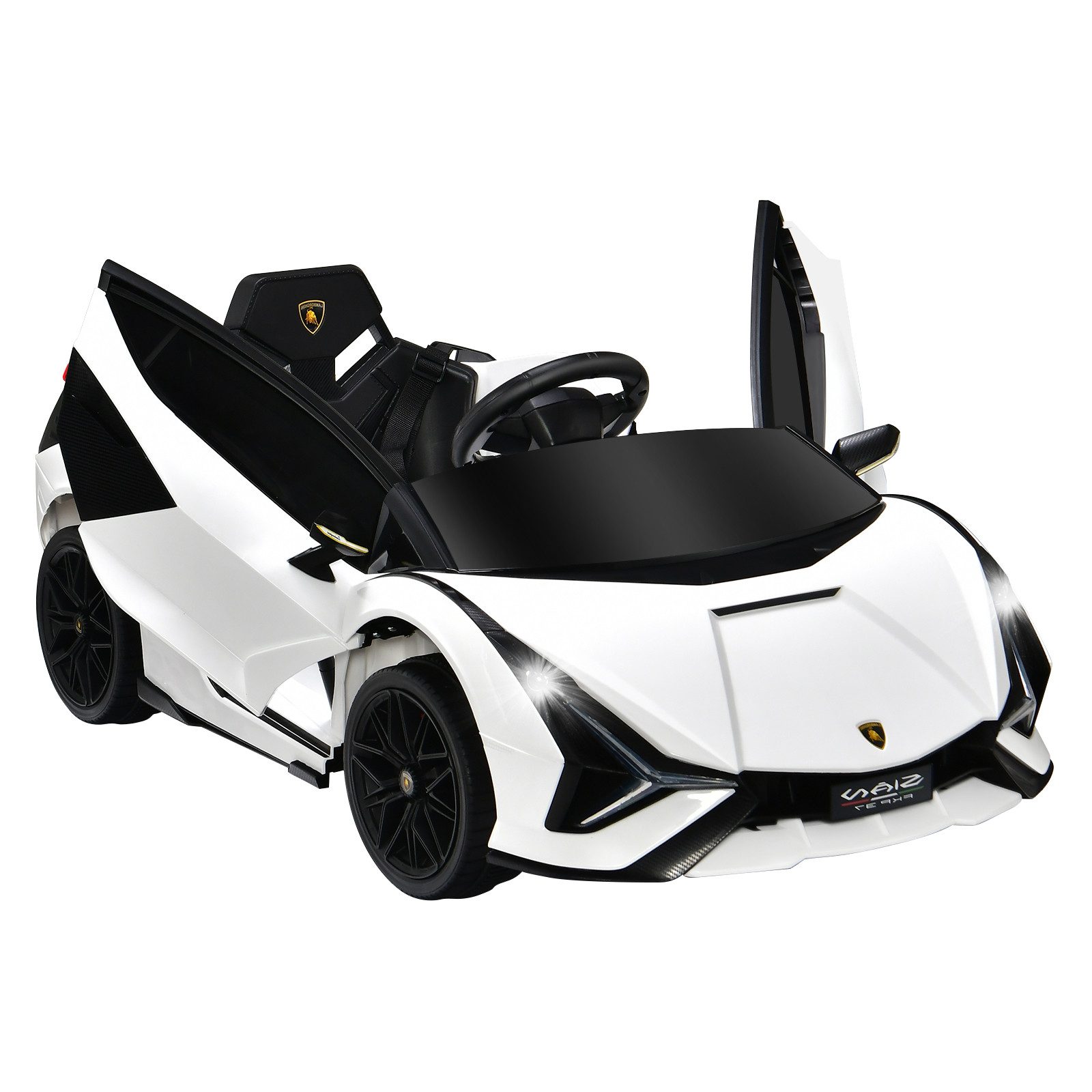 KOMFOTTEU Elektro-Kinderauto Lamborghini, Bluetooth USB & TF-Karte Schacht, Hupe & Musik
